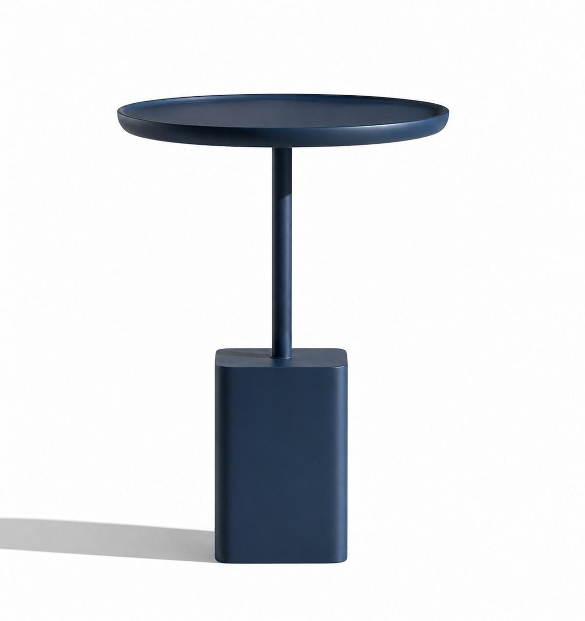 Xlmoebel Beistelltisch Moderner blauer Beistelltisch aus Metall für das Wohnzimmer, Made in Europa