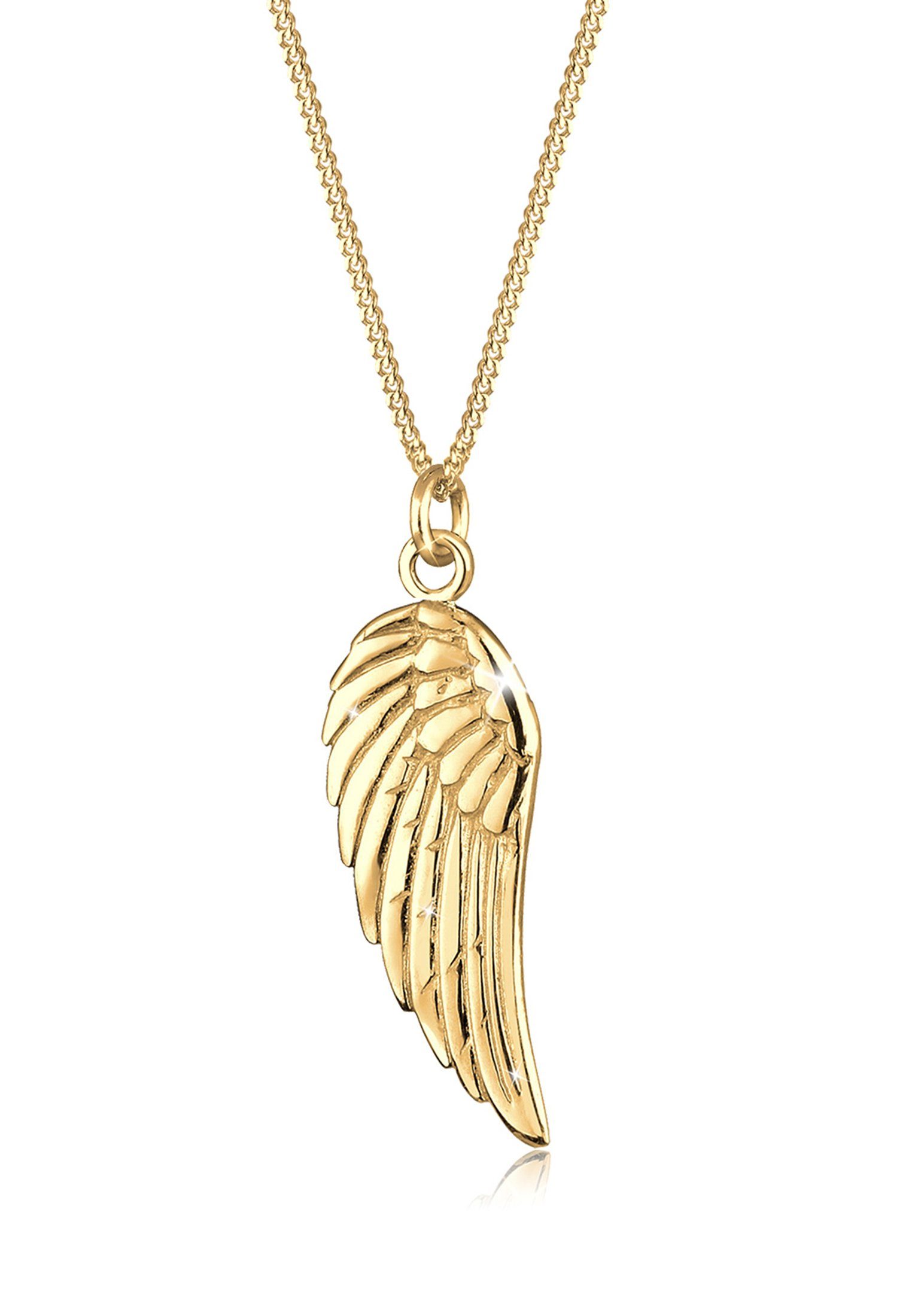Elli Kette mit Anhänger Panzerkette Engel Flügel Basic Boho Schmuck Geschen günstig online kaufen