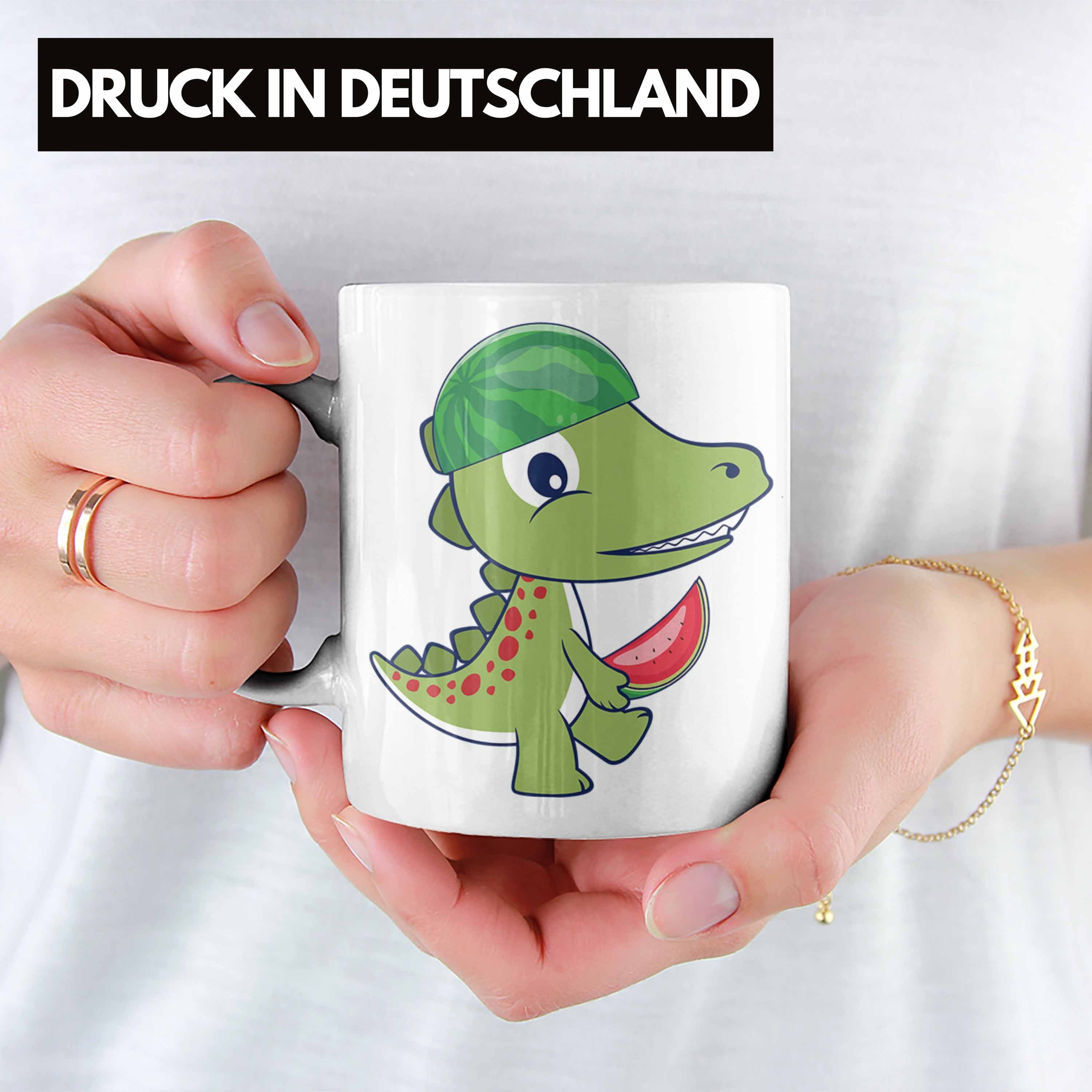 Jungs Geburtstag Dino Geschenk Weiss Tasse T-Rex - Lustiger Trendation Dinosaurier Trendation Geschenkidee Tasse