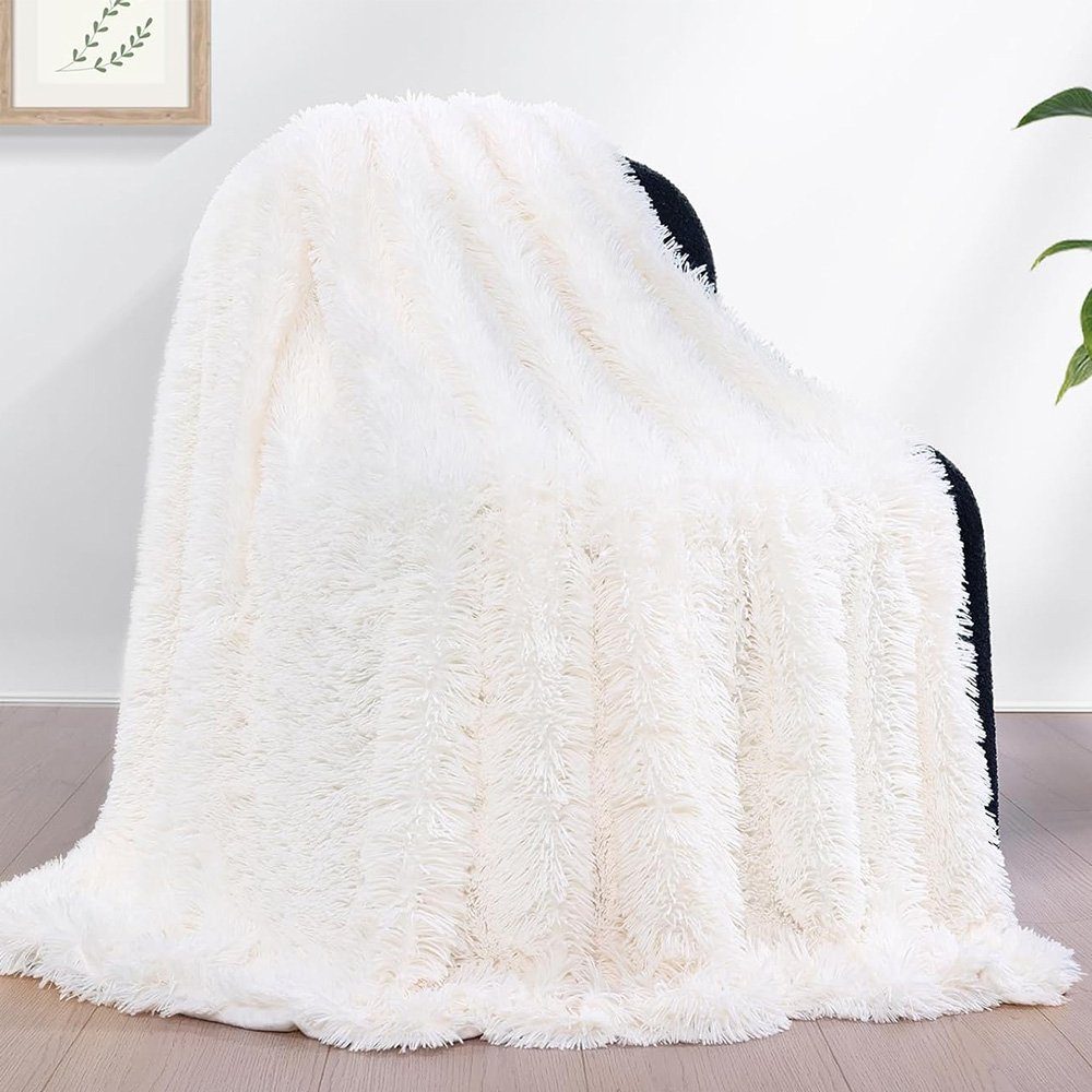 Wohndecke Kuscheldecke Super Weich Flauschig Warme Hochwertige FELIXLEO 130×160 cm, Decke