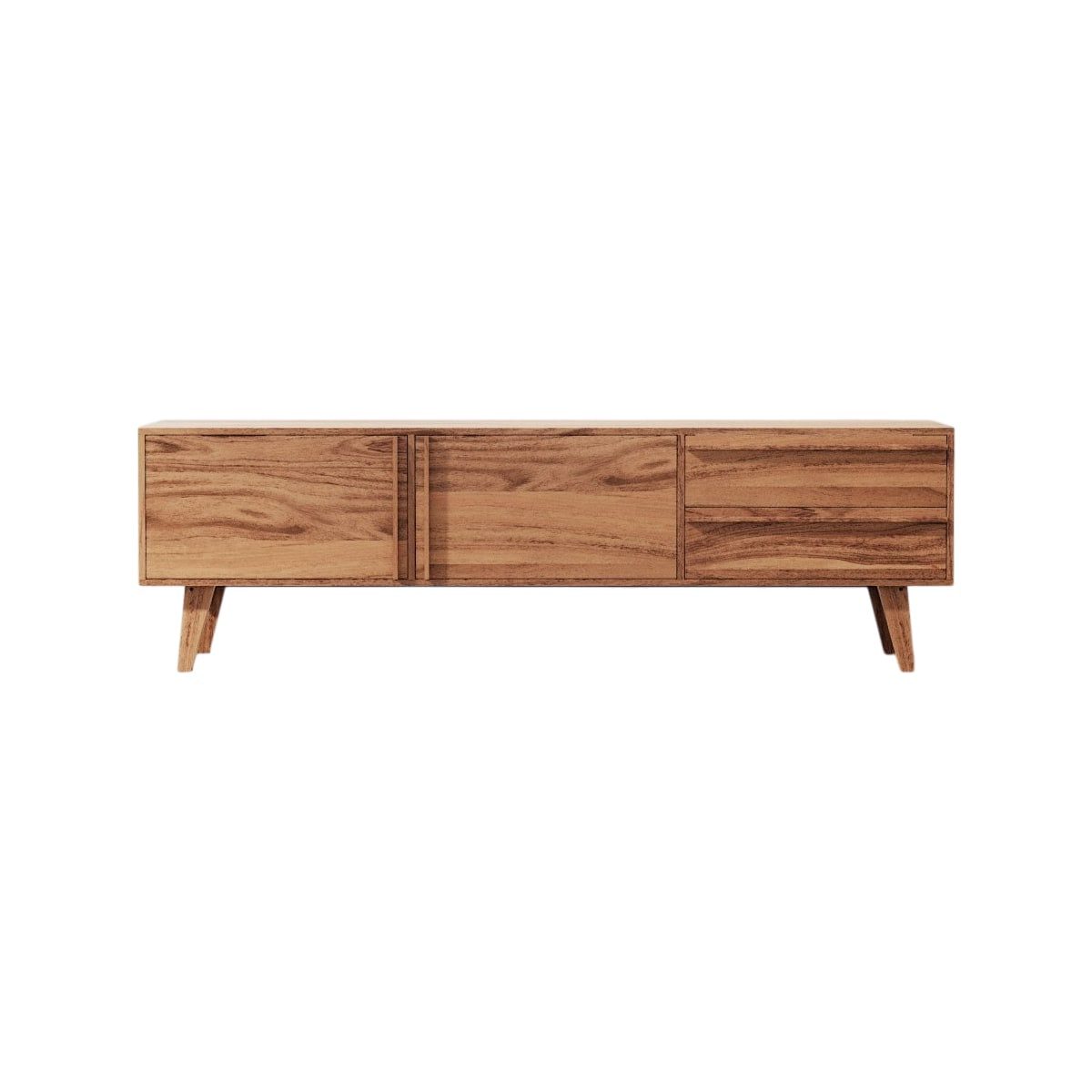 Tikamoon TV-Schrank Niels - TV-Schränk aus massivem Akazienholz 180 cm