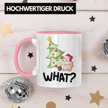 Trendation Tasse Lustige Katzen Tasse Weihnachten Grafik Geschenk für Katzen-Besitzer W