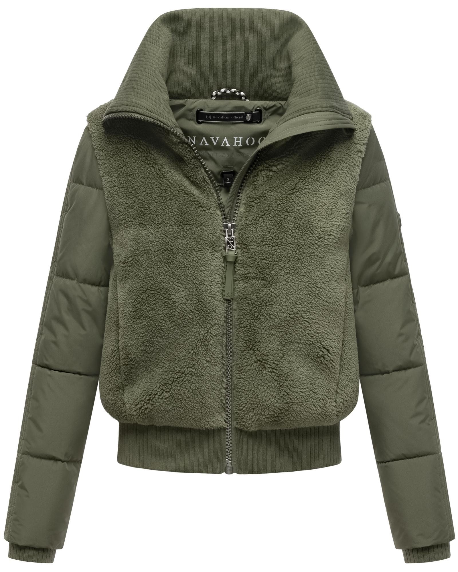 Navahoo Plüschjacke Teddyzone 14 Teddy-Fleece Jacke mit hohem Kragen