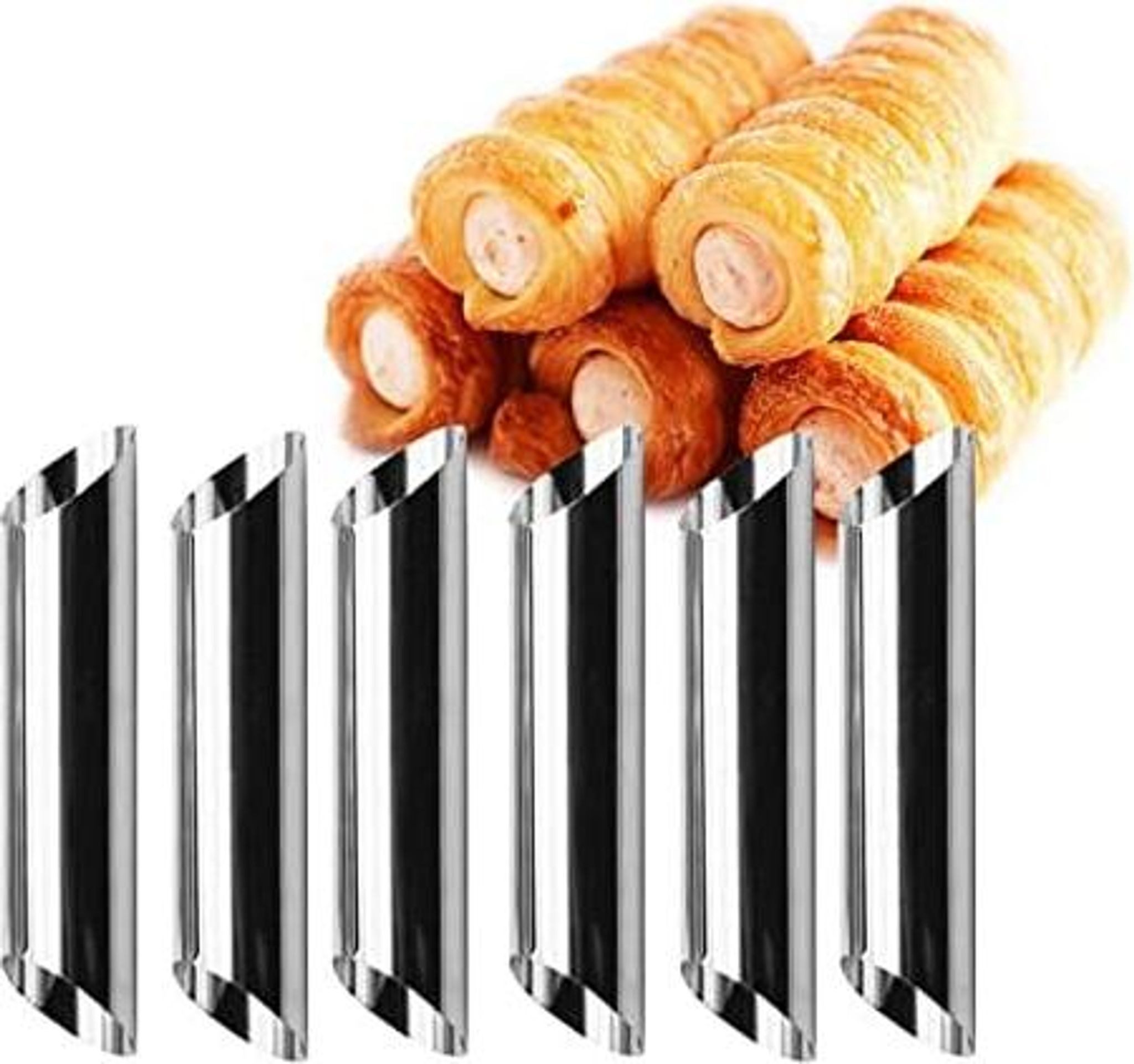 FELIXLEO Muffinform 33tlg. Edelstahl Cannoli Formen Set Sahnerollen Schillerlockenform, (1-tlg) – Bild 3 von 5