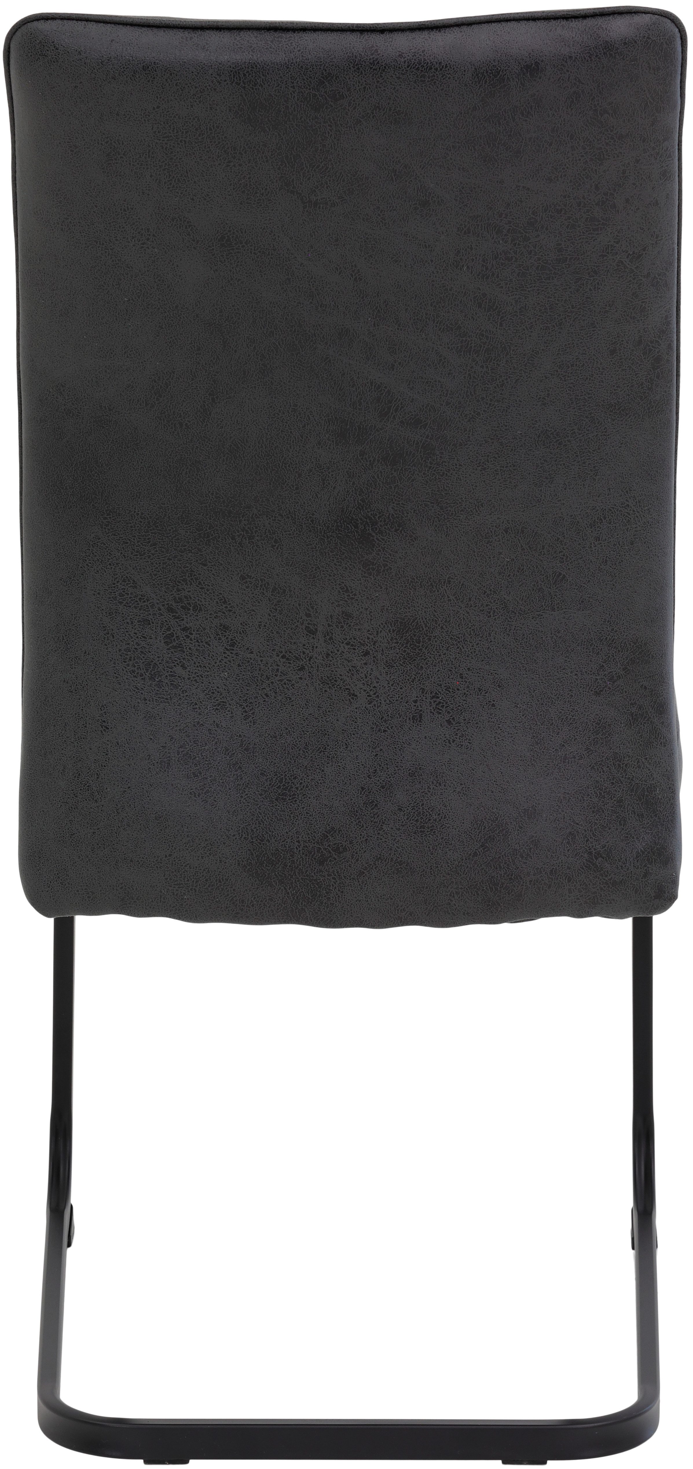 HELA Freischwinger Freischwinger TOLEDO mit Komfortsitz, gepolstert, Bezug Microfaser (Set, 2 St), Esszimmerstuhl, pflegeleicht, Vierkantrohrgestell pulverbeschichtet