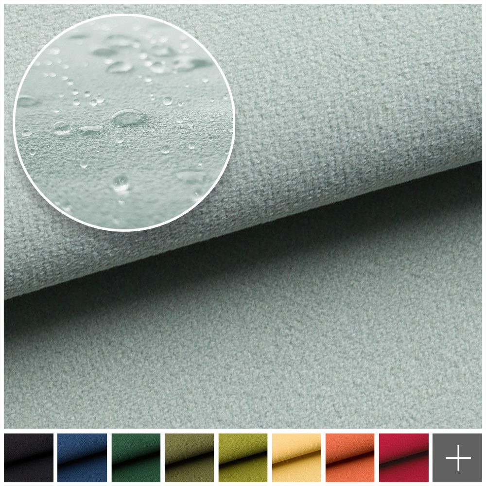 novely® Stoff TRITON - Wasserabweisender Microfaser Velours-Möbelstoff Wildleder-Opt, Wasserfest, Schmutzabweisend, Meterware, 1lfm