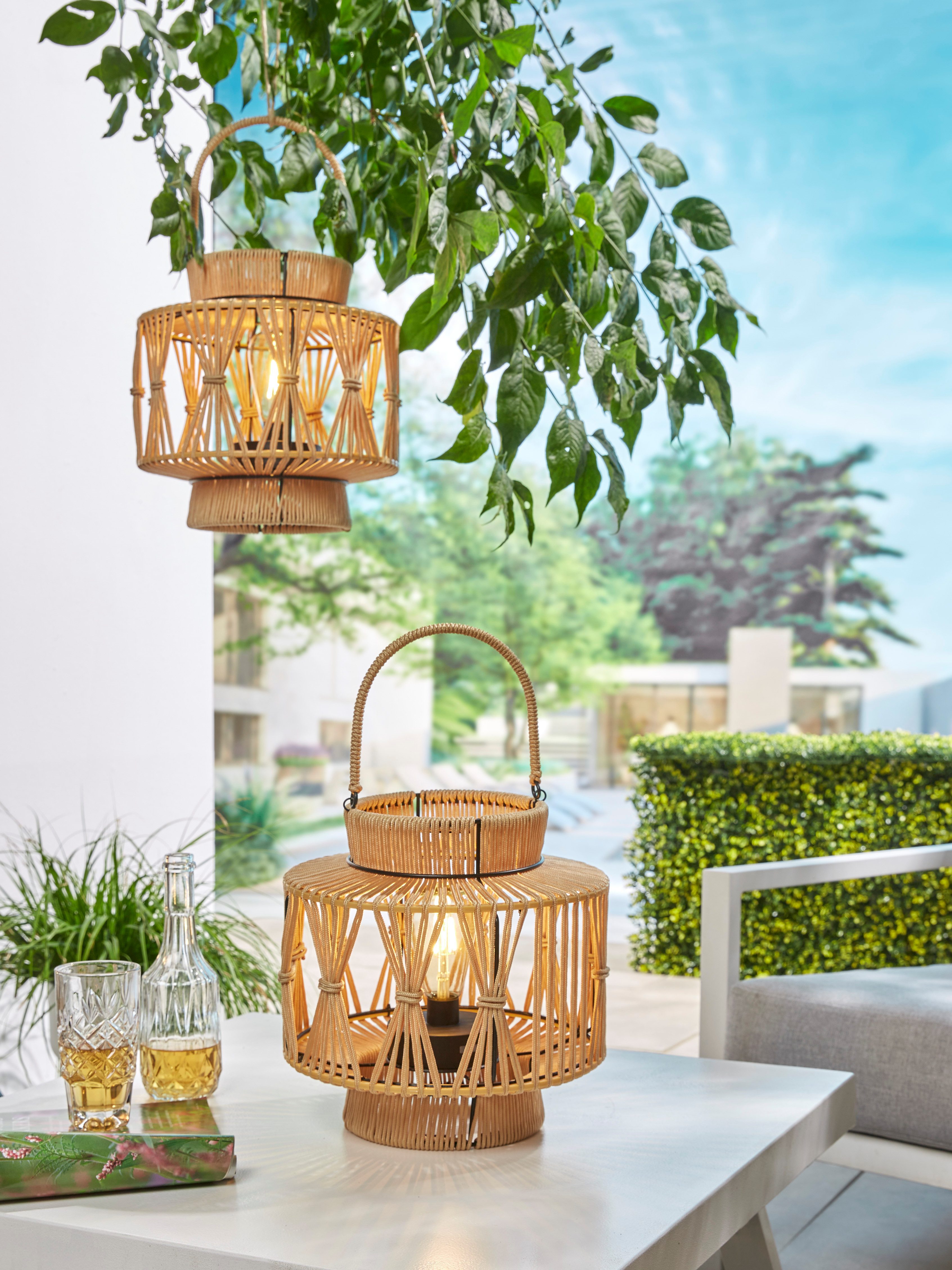 Luxform Gartenleuchte Luxform USB Alhambra Large, LED fest integriert, Warmweiß, LED-Gartenleuchte, Akkubetrieben, aufladbar über USB