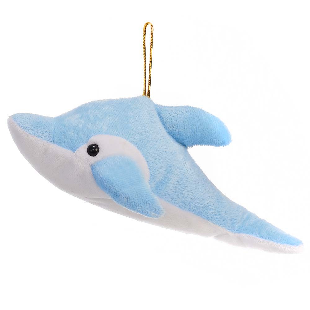 Kostüm Delfin aus Plüsch 14x23x9cm blau