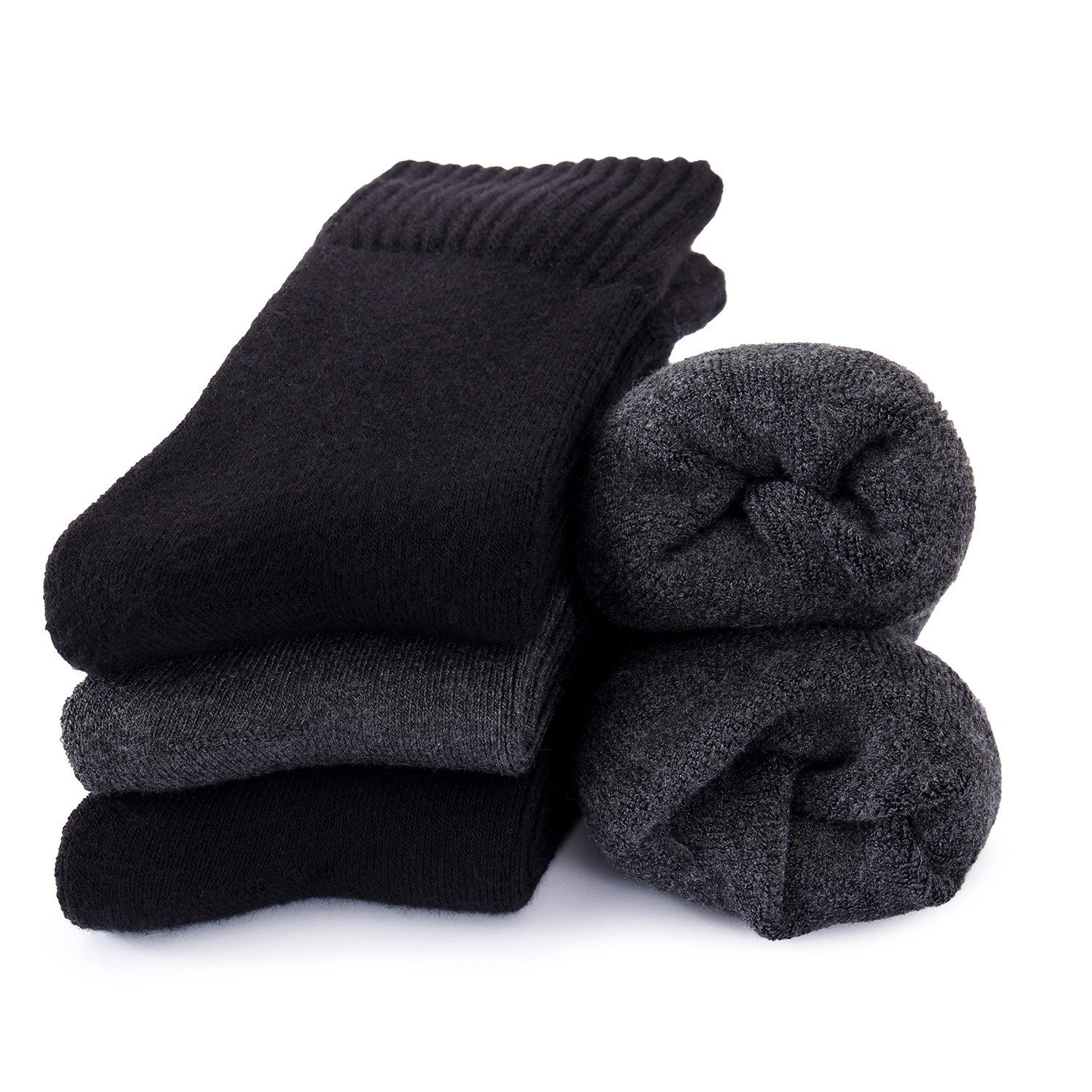 OCCULTO Kuschelsocken Herren & Damen Bambus Winter Socken 5er Pack (Modell: Mika) (5-Paar)