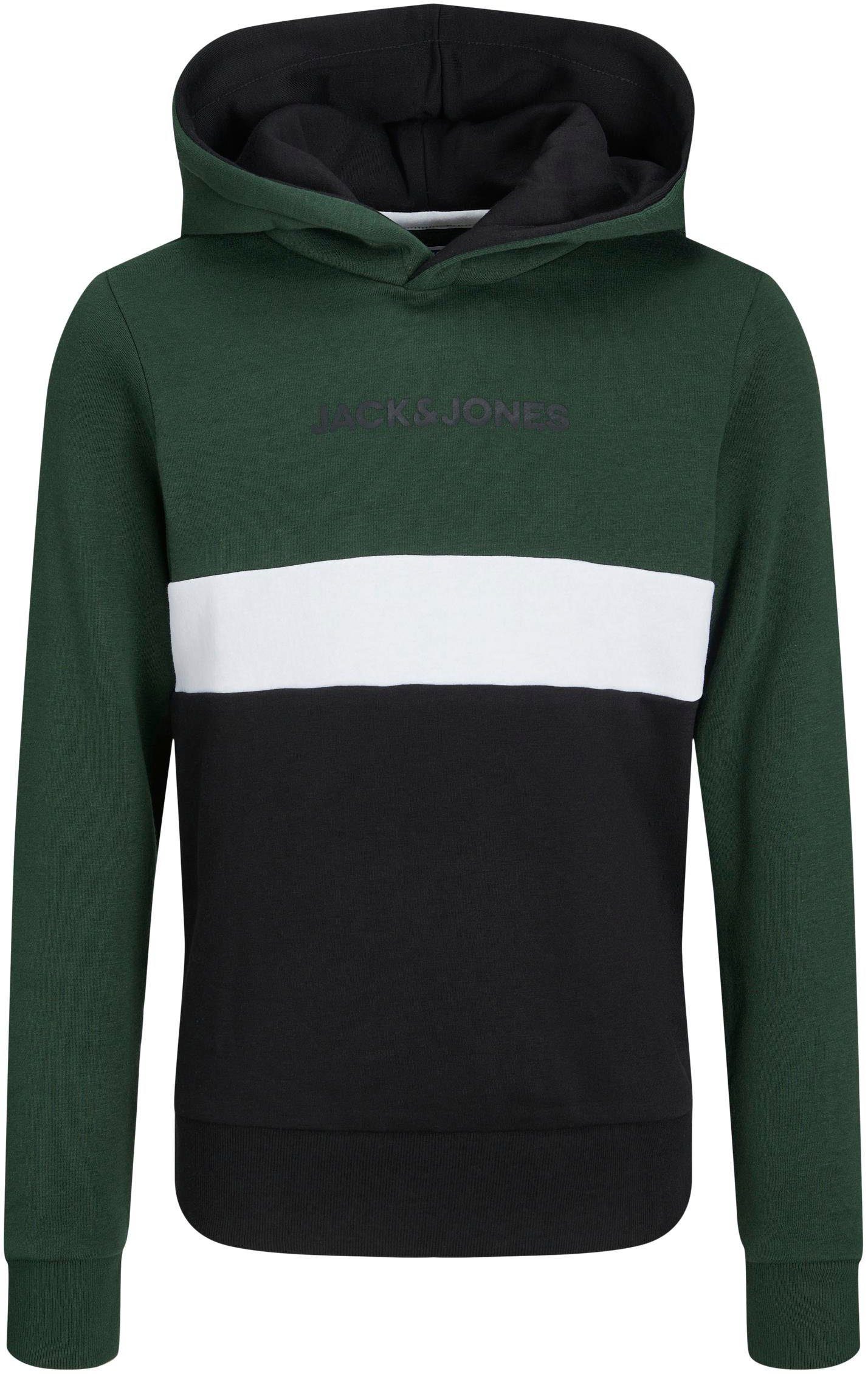 Jack & Jones Junior Hoodie JJEREID JNR View SN BLOCKING SWEAT Mountain HOOD