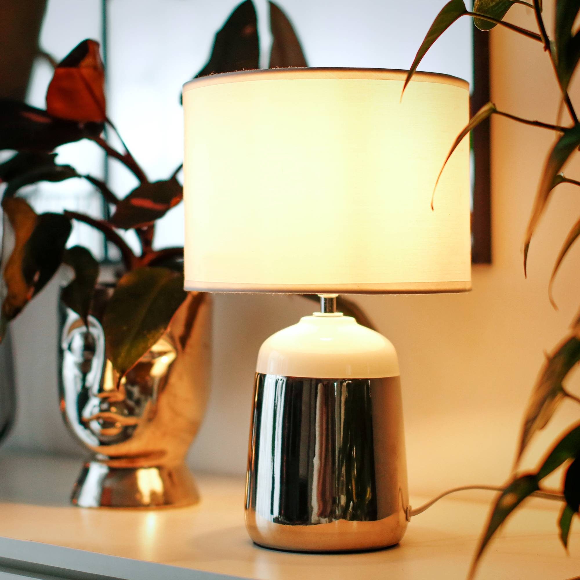 modernistischen Leuchtmittel, VENO Tischleuchte Stil ohne im Tischlampe, Konsimo