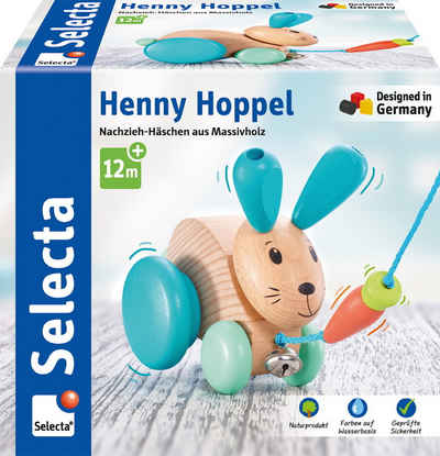 Selecta Spiel, Selecta Kleinkindwelt Nachziehspielzeug aus Holz Henny Hoppel 62100