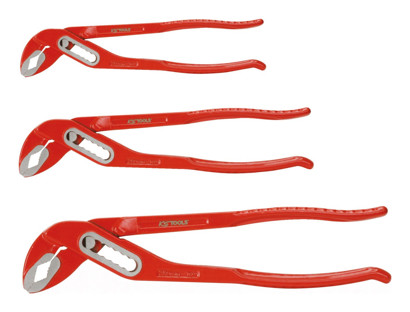 KS Tools Wasserpumpenzange, 3-tlg., Satz, 3-teilig, 7" -12"