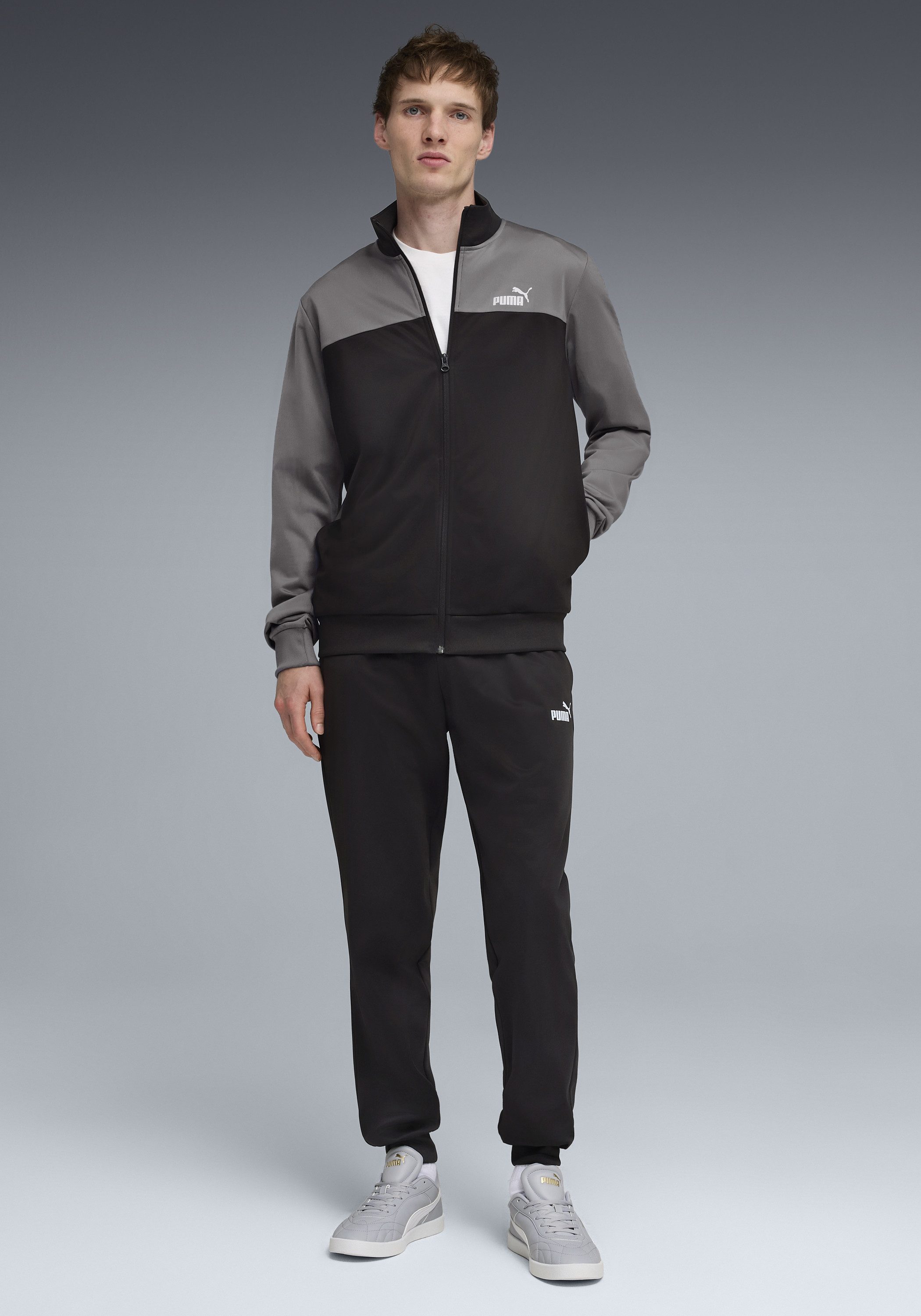PUMA Trainingsanzug POLY COLORBLOCK SUIT (2-tlg), Regular Fit, ohne Kapuze günstig online kaufen