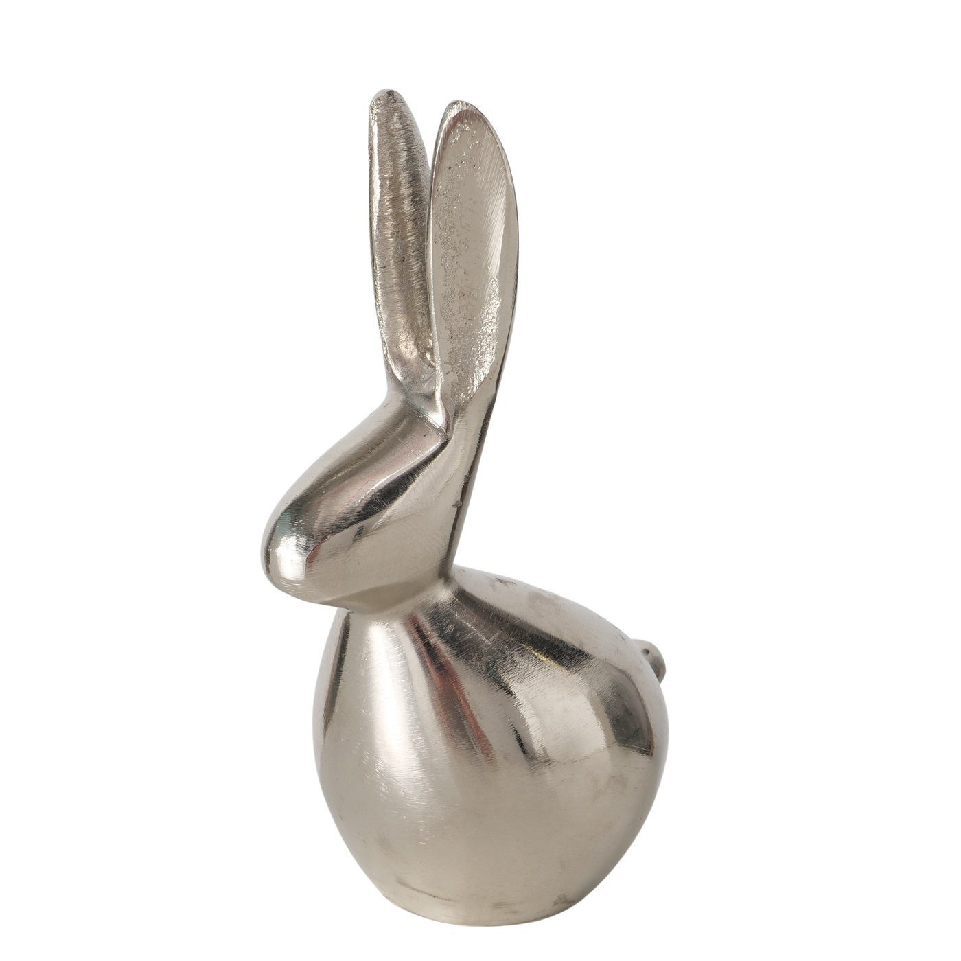 MF Osterhase Dekohase Lapis – Elegante Silberfigur aus Aluminium Osterdeko (1 St)