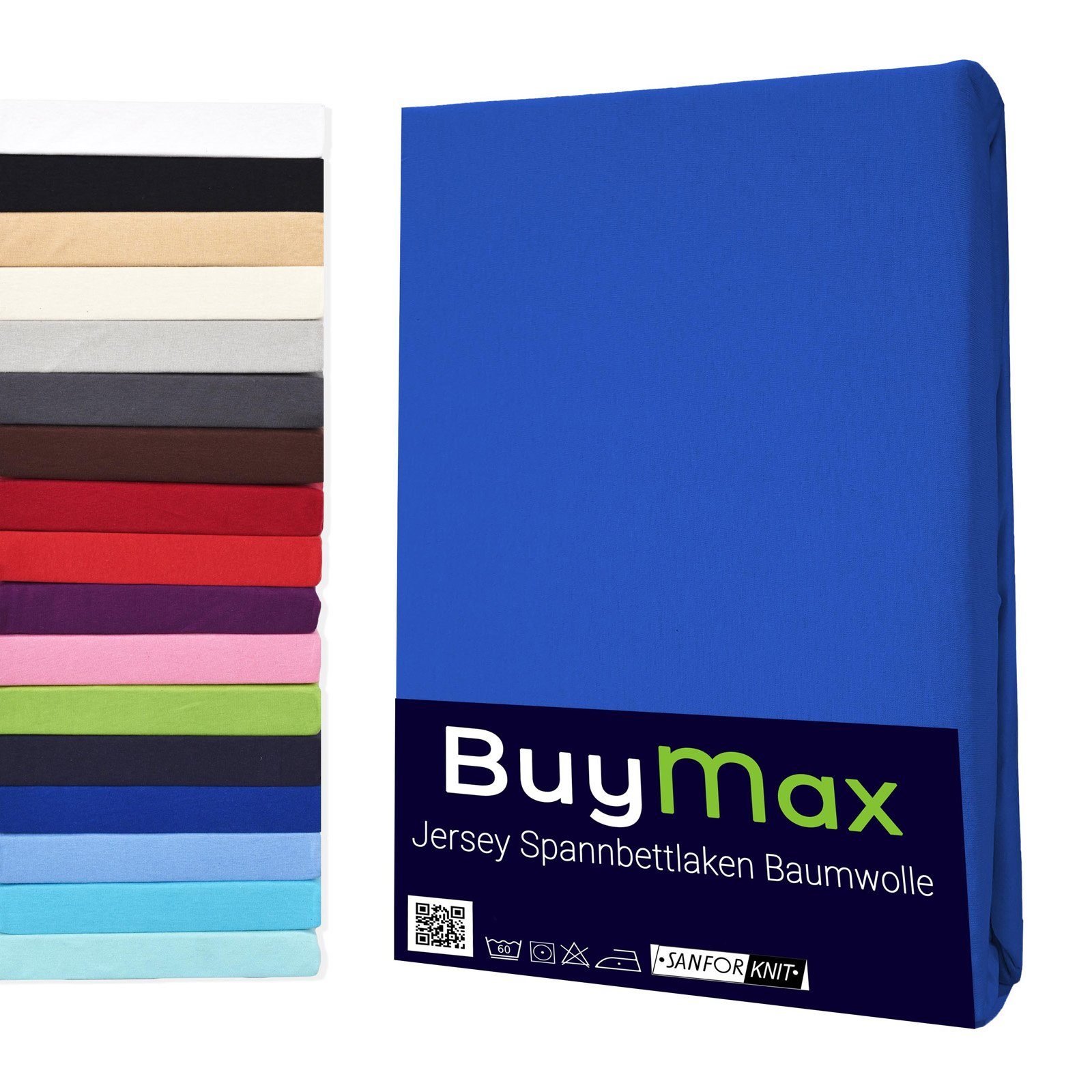Buymax Натяжные простыни StyleHeim Jersey aus 100% Baumwolle, Jersey, Gummizug: Rundumgummi, Pflegeleicht und Atmungsaktiv in Verschiedenen Farben und Größen
