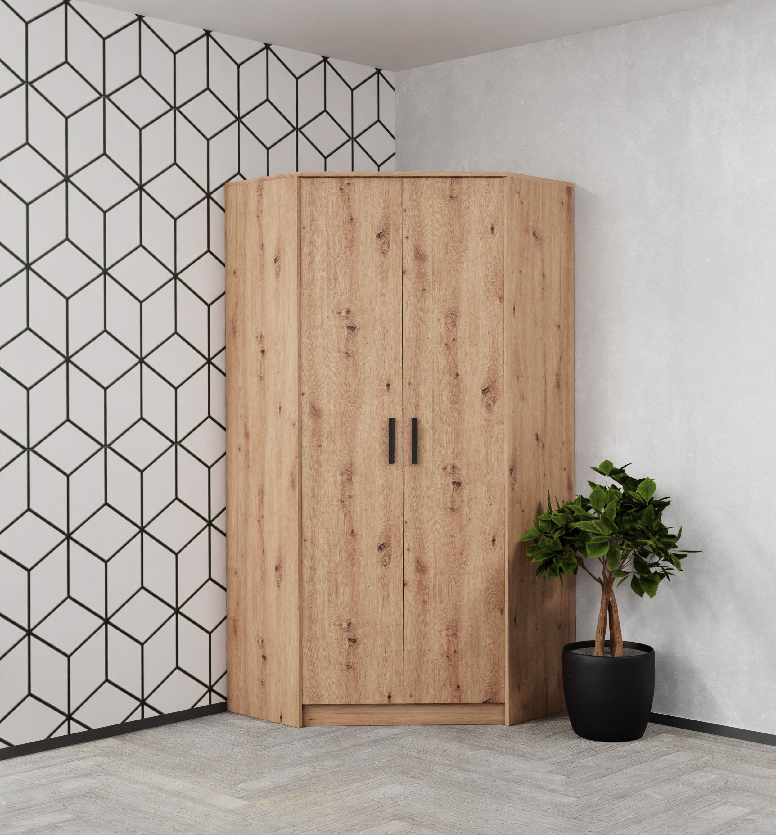 Marmex Möbel Eckschrank Grant G8 Eckkleiderschrank mit Einlegeböden und Kle günstig online kaufen