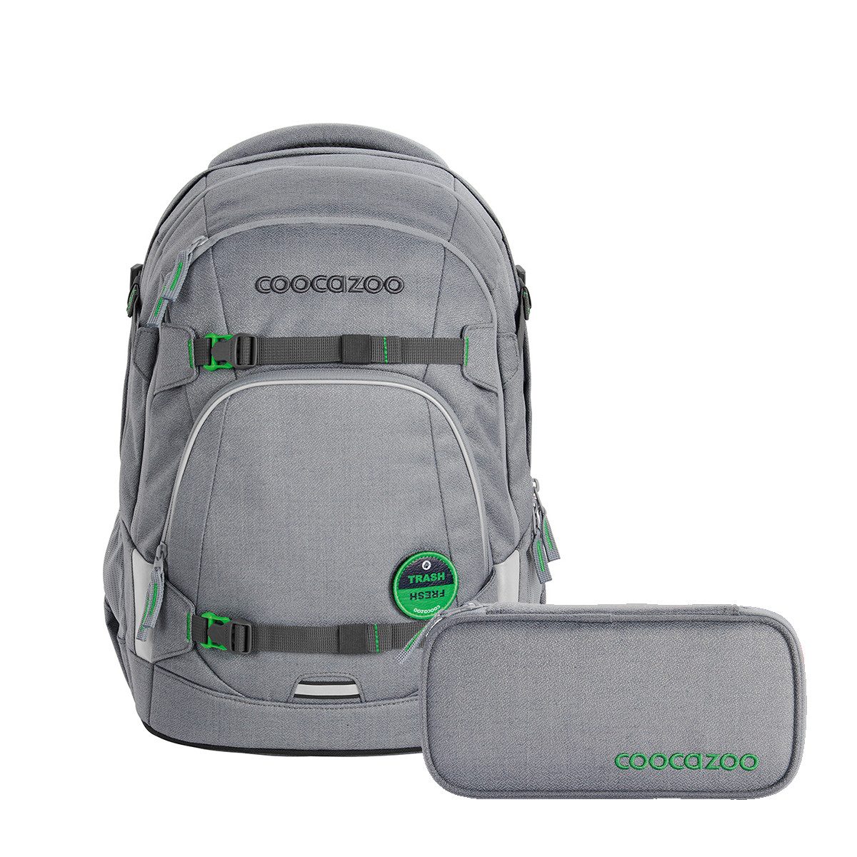coocazoo Schulrucksack Coocazoo Mate Tarp Mixed Silver Dust Schulrucksack Set 2teilig