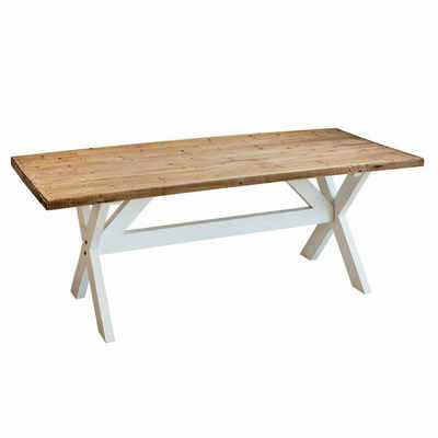 Mirabeau Esstisch Tisch Covington braun/antikweiß
