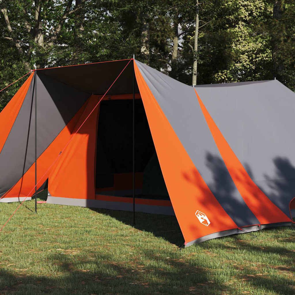 furnicato Faltzelt Familien-Tipi-Zelt 660x456x200 cm in Grau und Orange, (1 tlg)