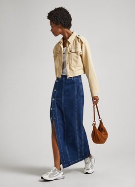 Pepe Jeans Jeansrock MIDI SKIRT mit Knopfleiste und Schlitz