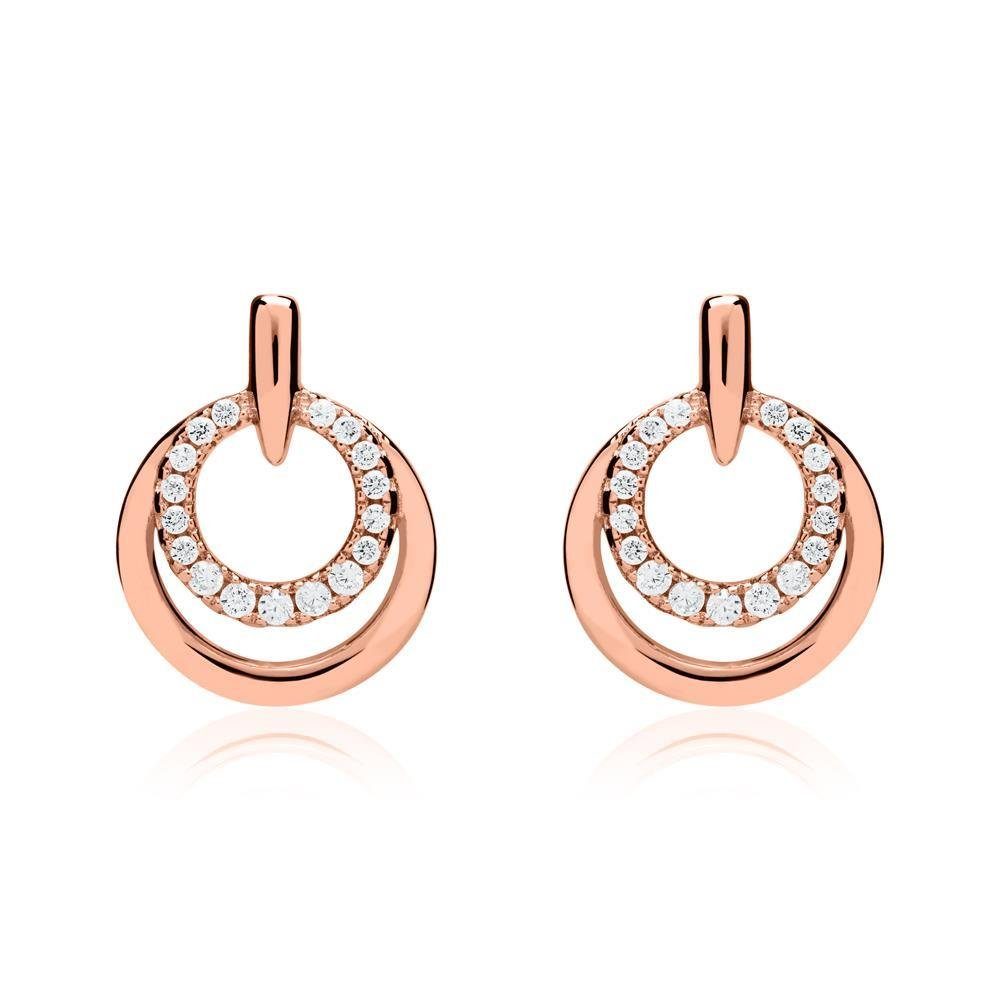 Unique Paar Ohrstecker Ohrstecker 925er Silber rosé Zirkonia Unique SE0842
