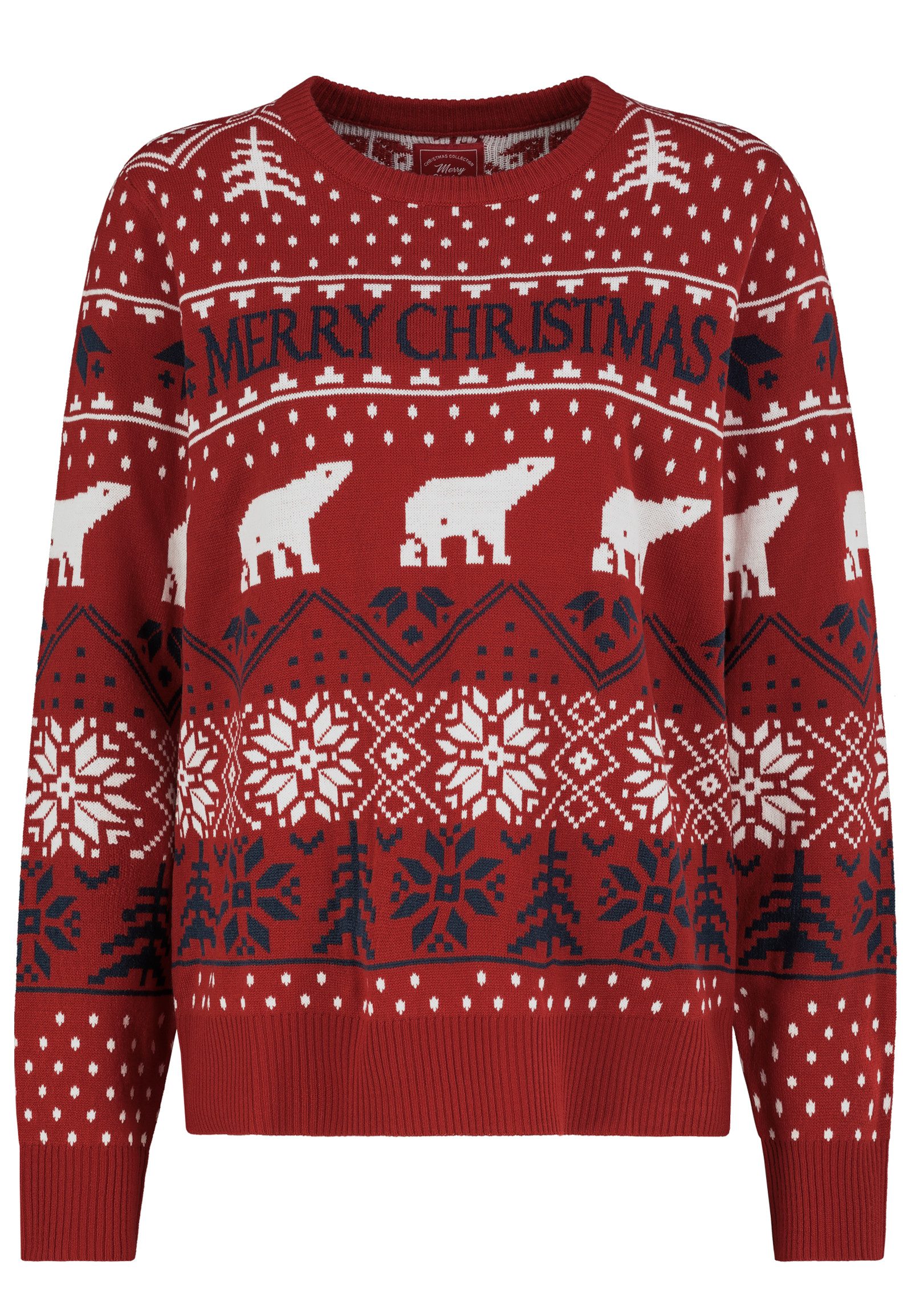 SUBLEVEL Strickpullover Damen Weihnachtspullover verschiedene Motive Weihnacht-Artworks