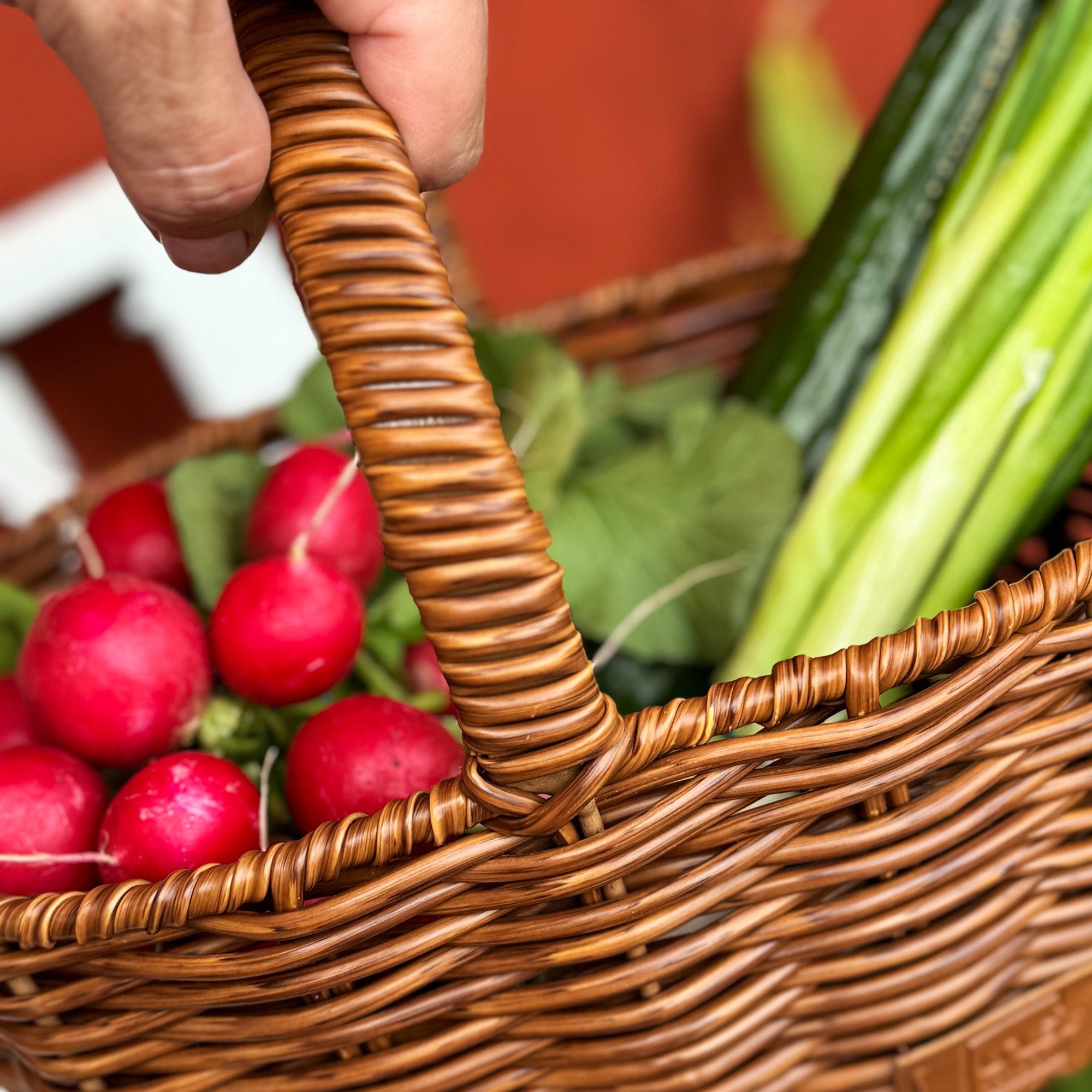 UNUS HOME Einkaufskorb Einkaufskorb im Rattan-Look für Kinder, Kaufladen-Korb, Picknickkorb, Spielzeugkorb, Ladenkorb, Osterkorb