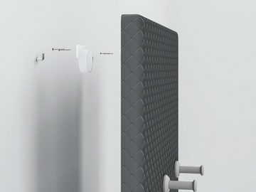 99rooms Garderobenpaneel Gaho I Anthrazit (Wandschrank, Hängeschrank), mit 3xHacken, Spanplatte, variabel hängbar, Modern Design