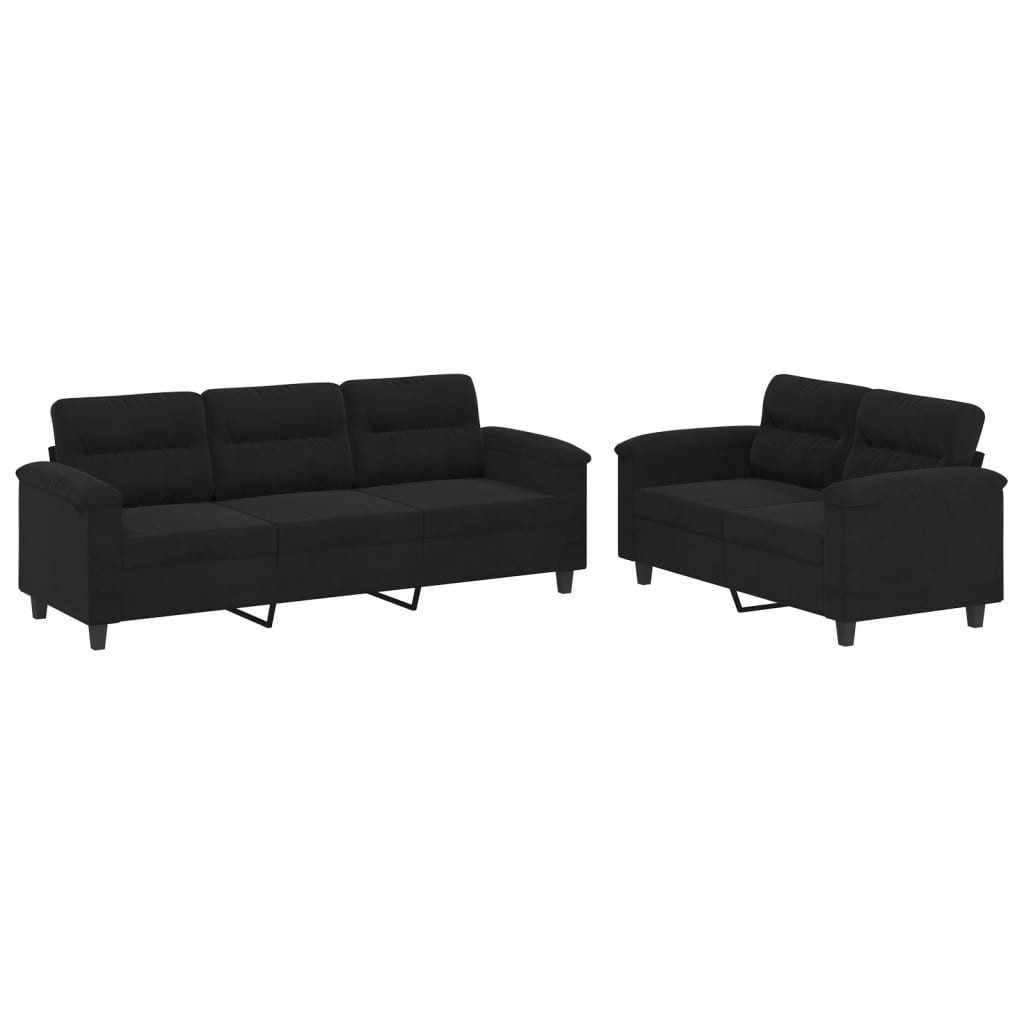 vidaXL Sofa 2-tlg. Sofagarnitur mit Kissen günstig online kaufen