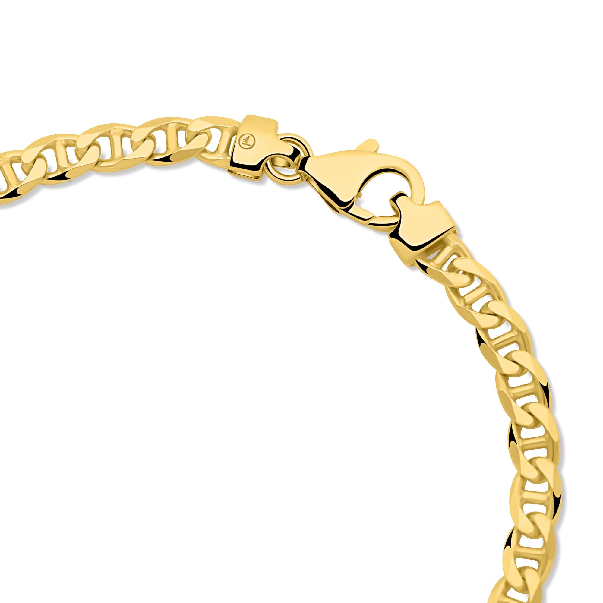 Tony Fein Armband Stegpanzerarmband 4,5 mm 585er Vergoldet Hochglanzpoliert