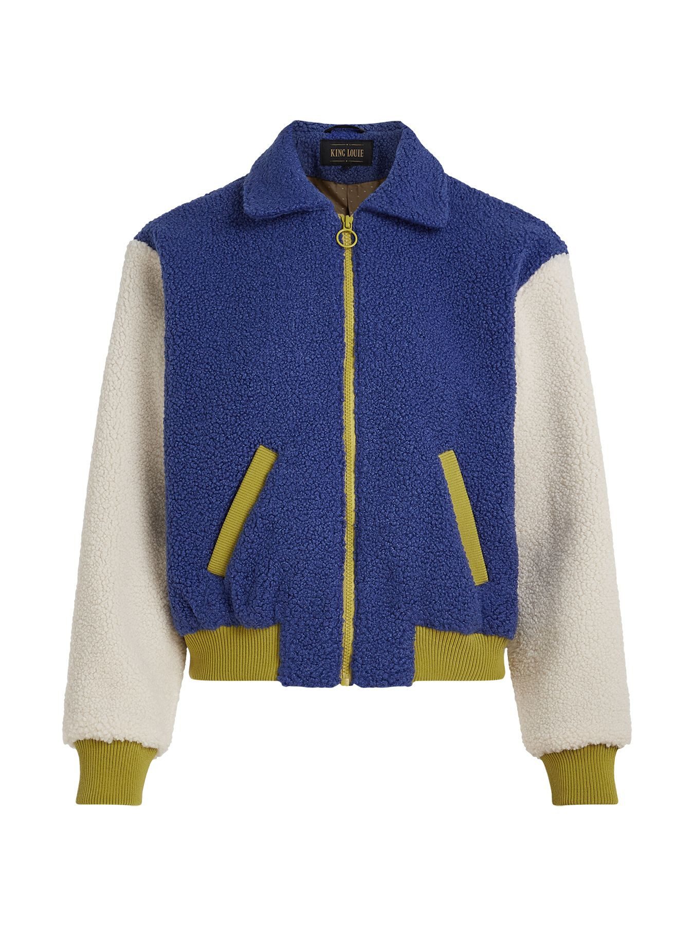 King Louie Jackenblazer ? Teddy Jacke Damen ? kuschelige Übergangsjacke ? Jacke mit Reißversch