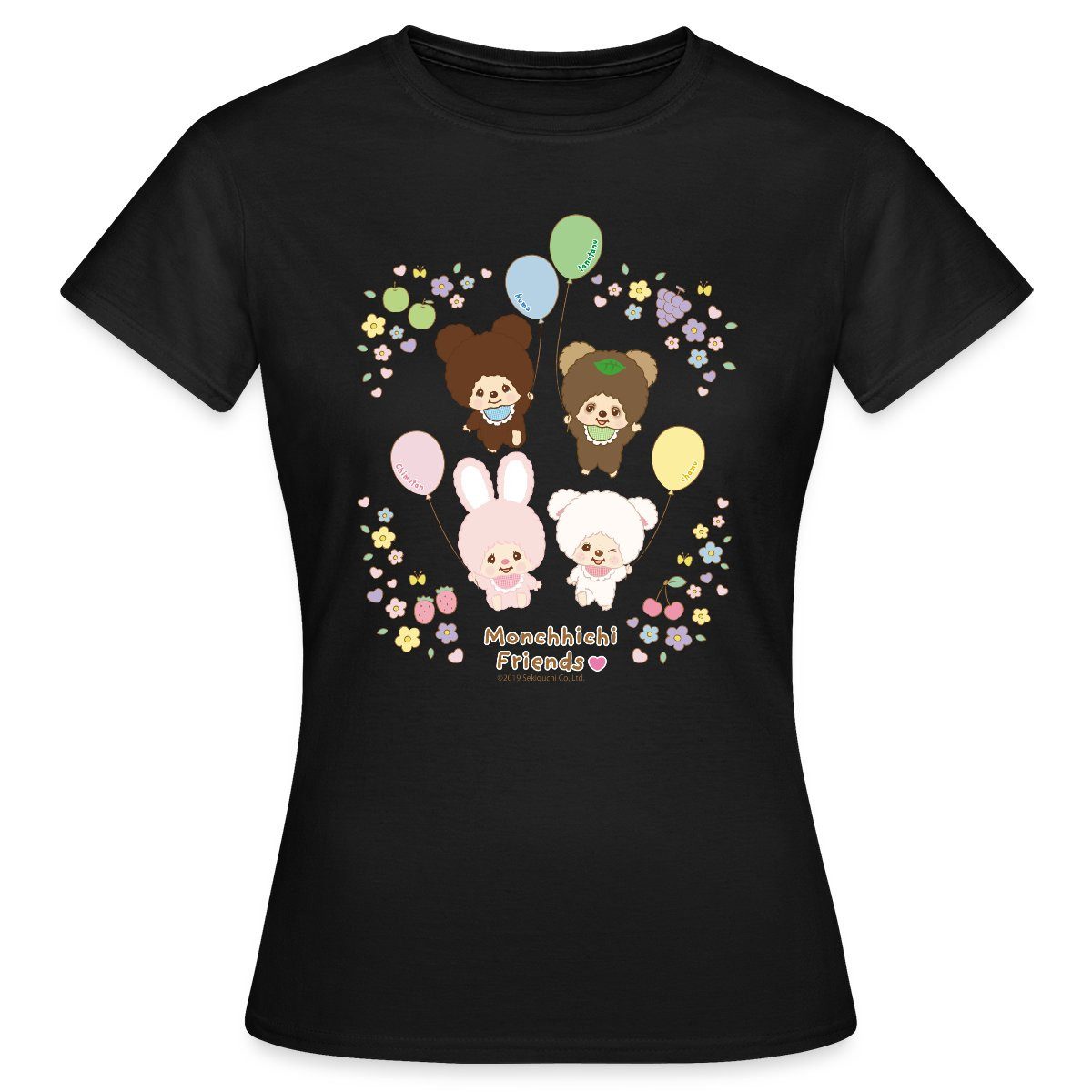 T-Shirt Monchhichi Friends Mit Luftballons Frauen T-Shirt