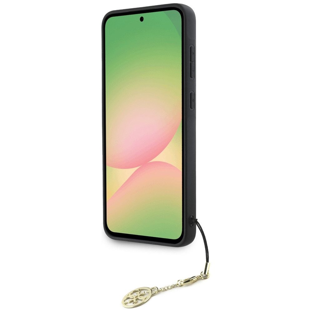 Guess Handyhülle Galaxy A56 Logo Kunstleder braun mit Kette goldfarbig 6,7 Zoll, Kantenschutz – Bild 4 von 5