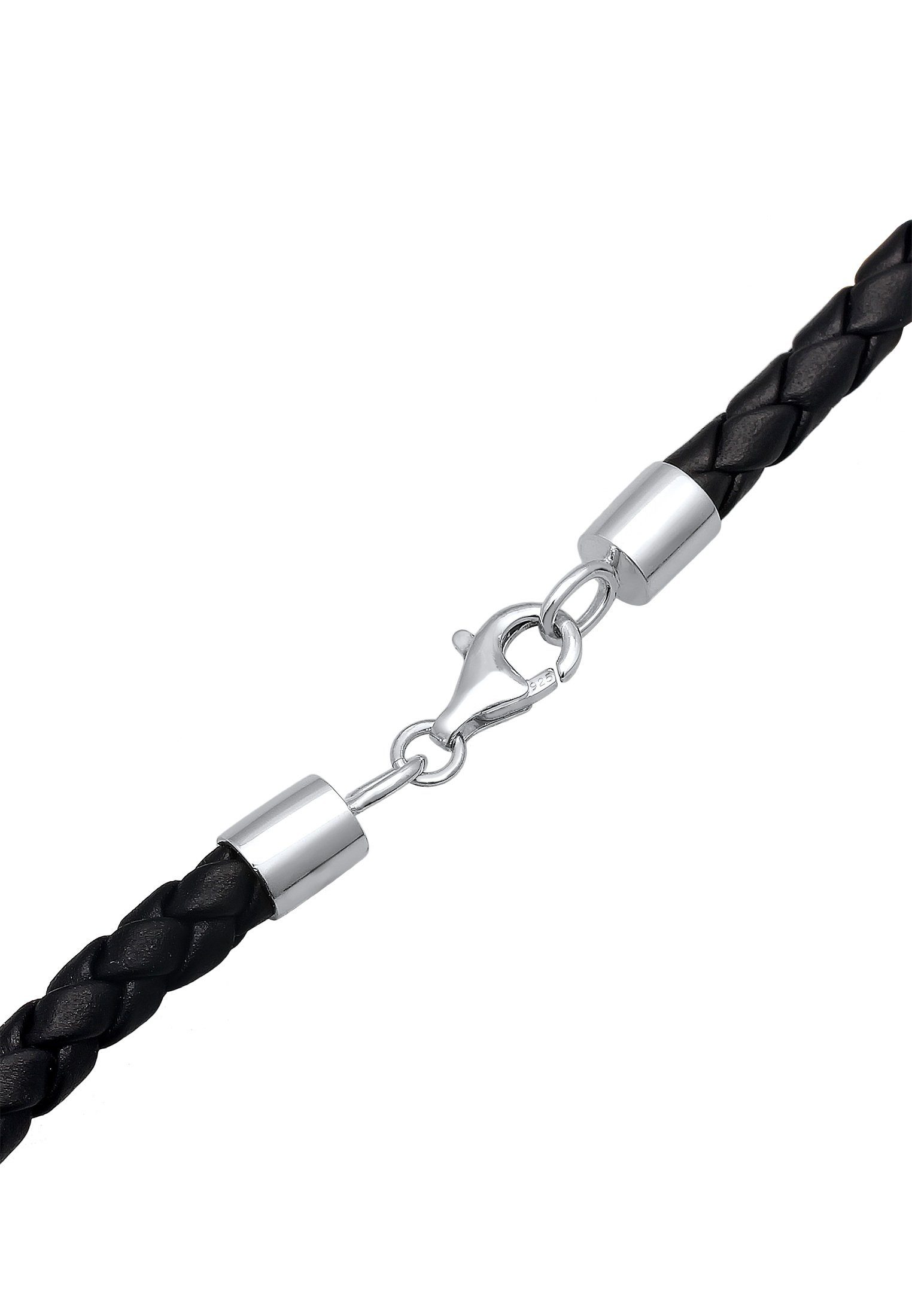 mit Herren Kette 925 Kuzzoi Silber Oxidiert Schlange Anhänger Kreuz Leder