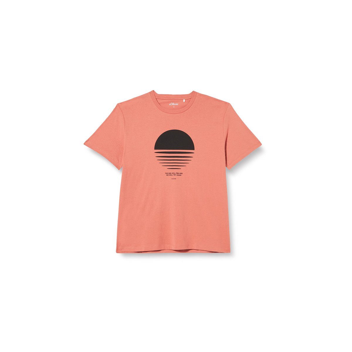 s.Oliver T-Shirt orange passform textil (1-tlg)