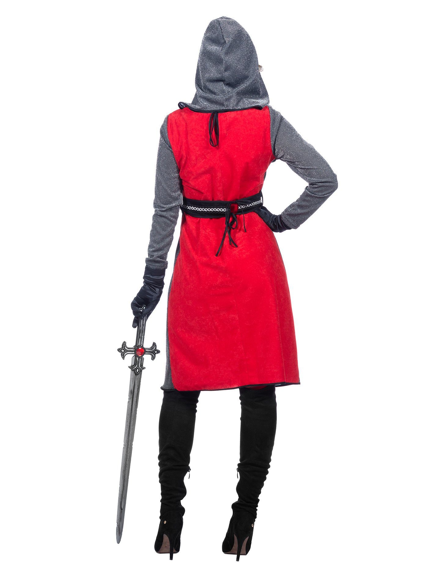 Metamorph Ritter-Kostüm Mittelalter Ritterkleid grau-rot