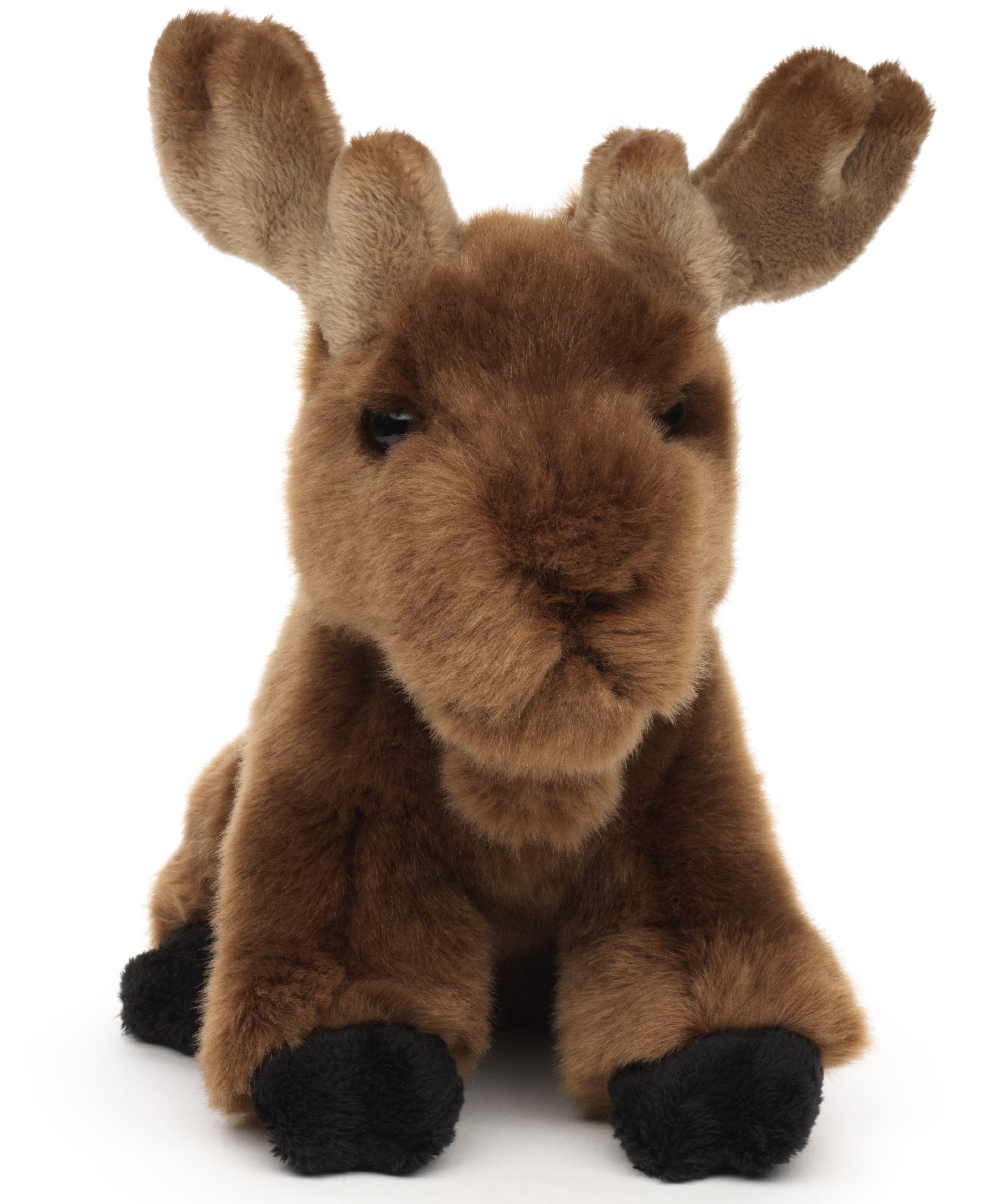 Uni-Toys Kuscheltier Elch, sitzend - 20 cm (Höhe) - Plüschtier, zu 100 % recyceltes Füllmaterial