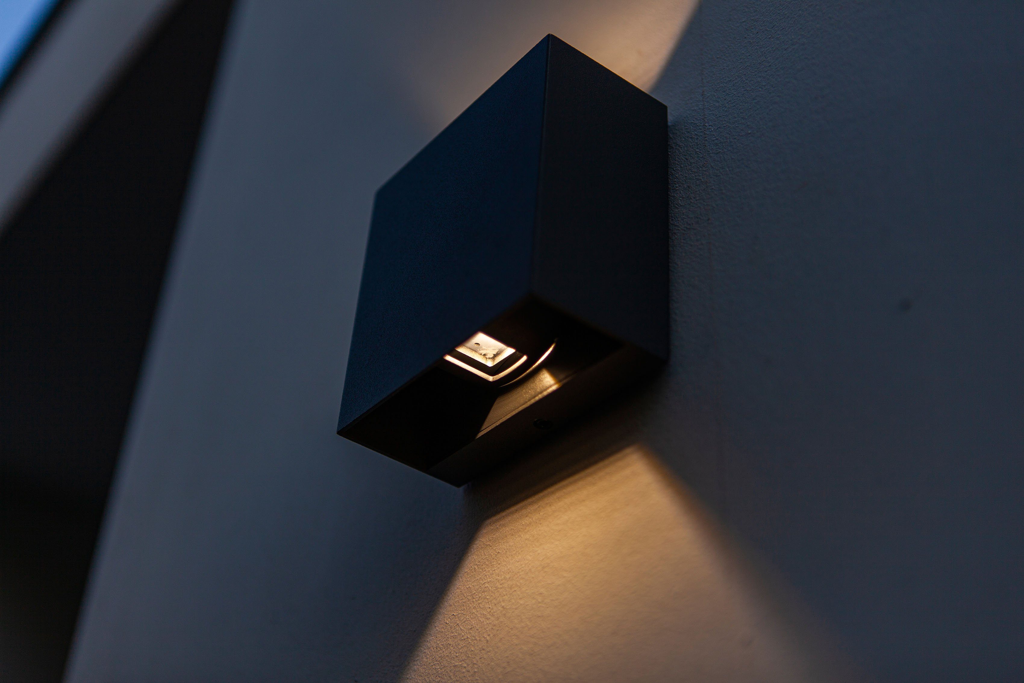 LUTEC LED Warmweiß Außen-Wandleuchte LED fest integriert, GEMINI