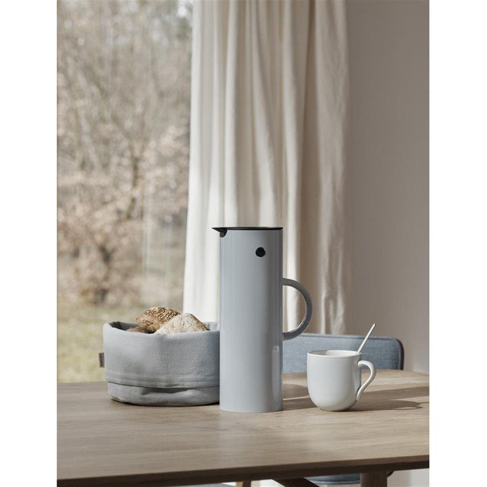 Stelton Isolierkanne EM77, 1 l, mit Glaseinsatz, Kippverschluss und Schraubdeckel