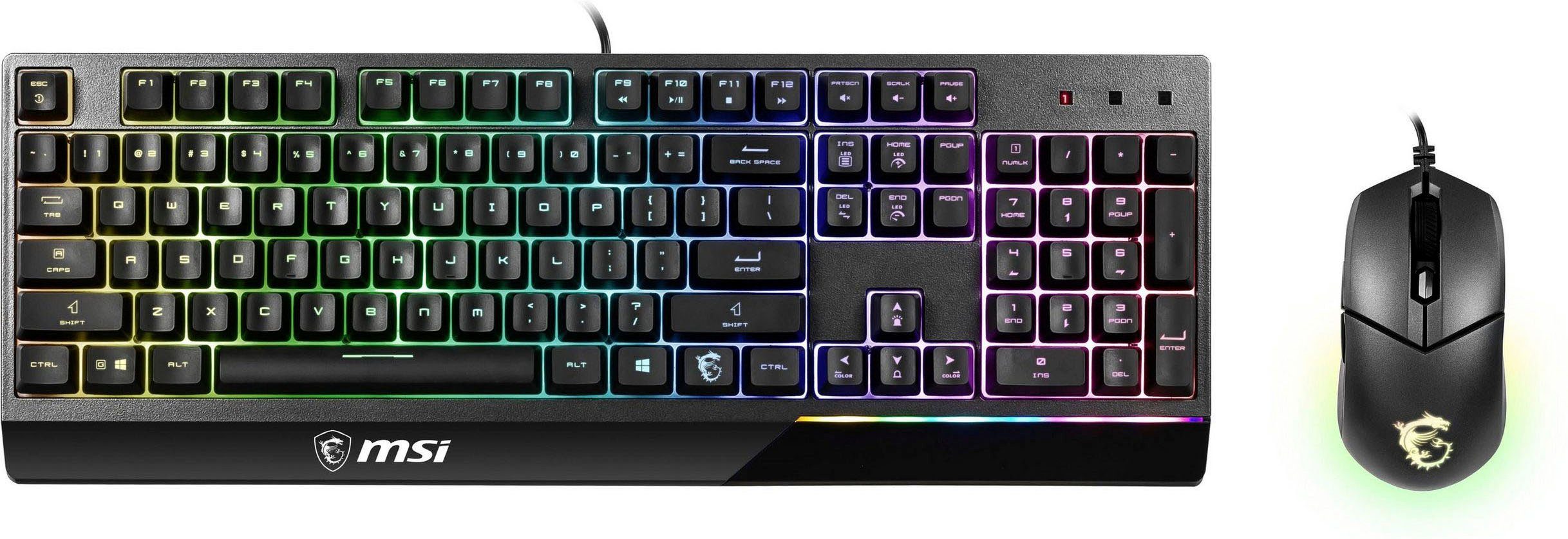 MSI Vigor GK30 DE QWERTZ Combo Gaming Tastatur + Maus Gaming-Tastatur