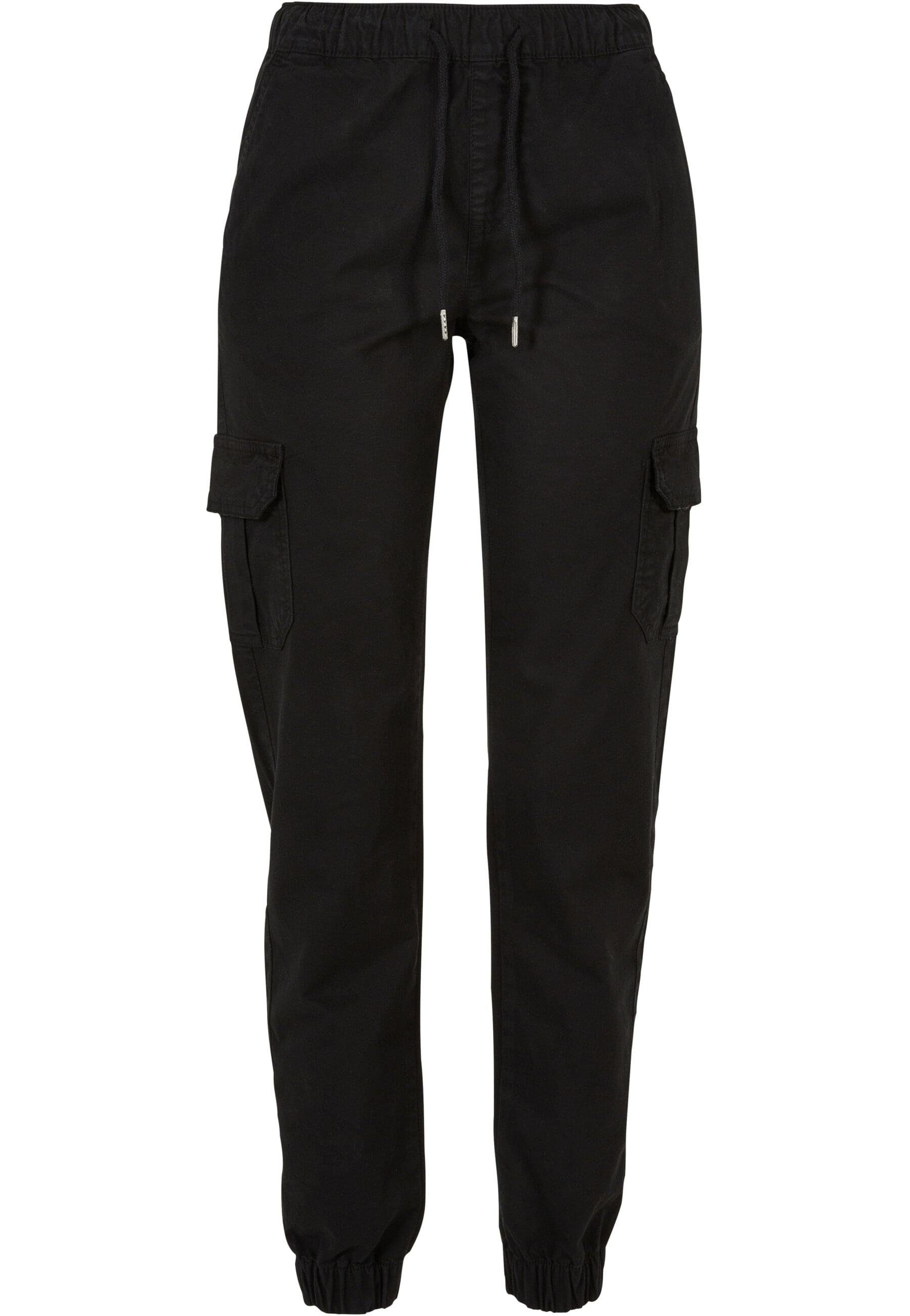 URBAN High Cargo Jogging Pants black (1-tlg) Cargohose Ladies Damen CLASSICS Waist