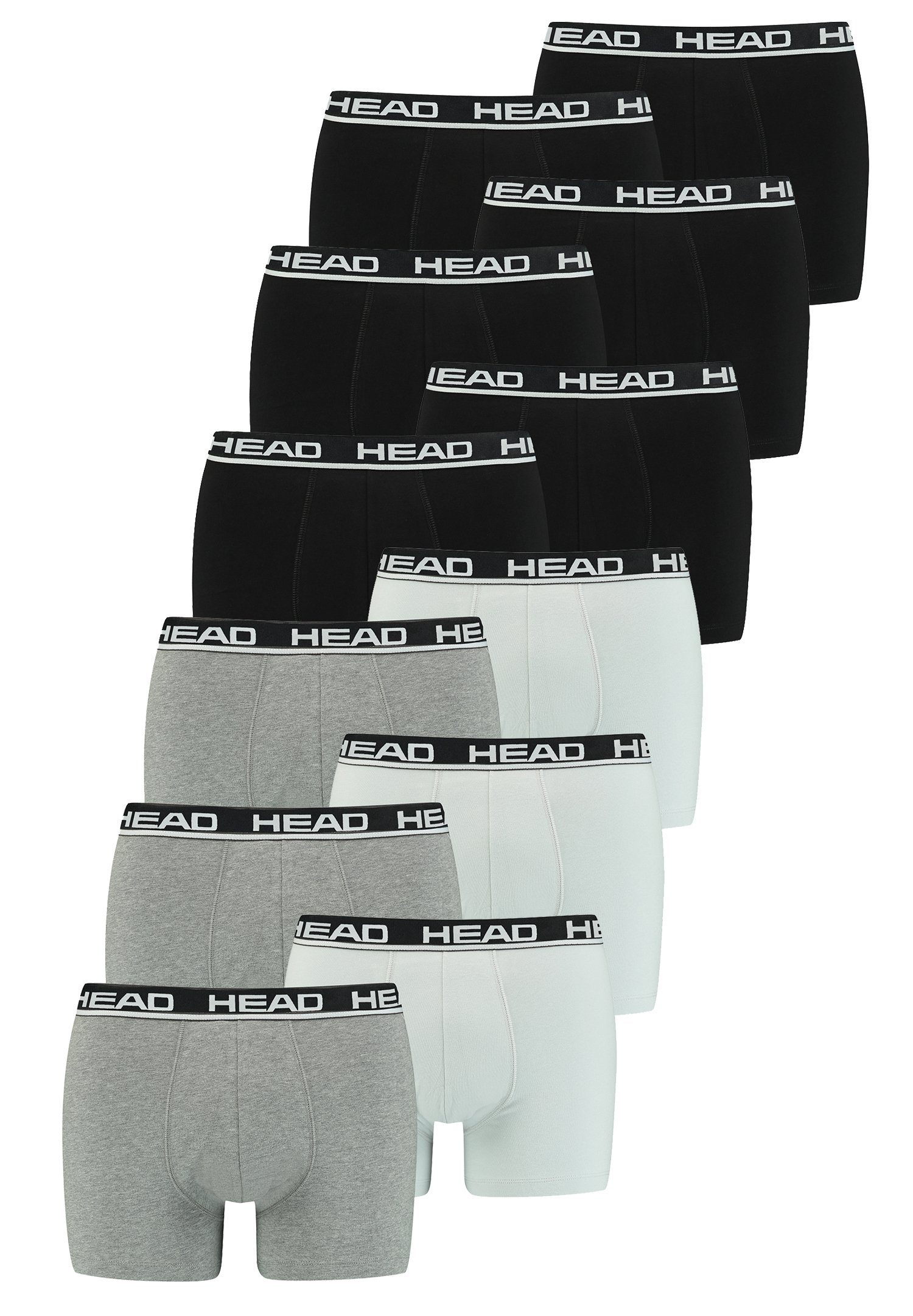 Head Boxershorts Head Basic Boxer 12P (Spar-Set, 12-St., 12er-Pack) Black/Grey Combo