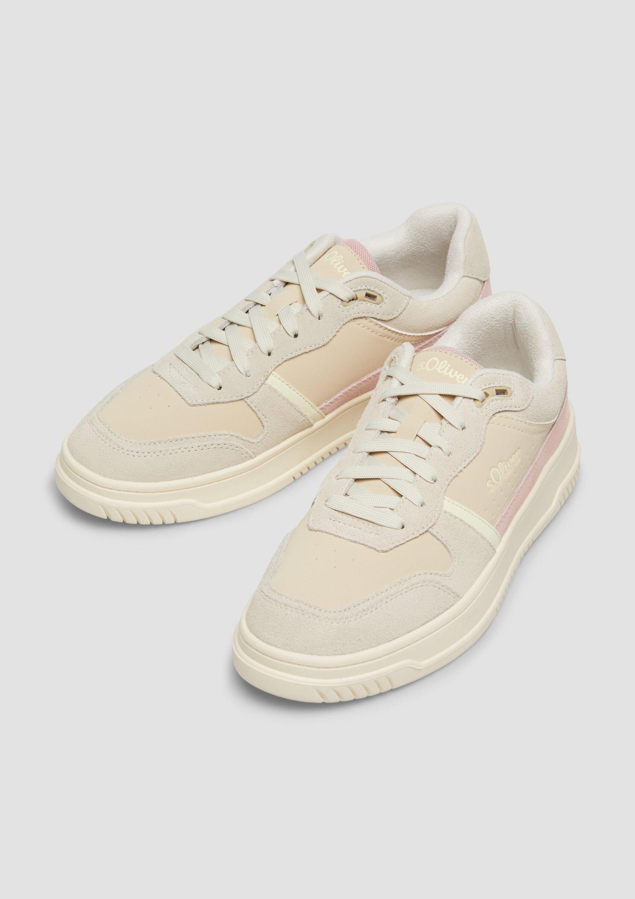 s.Oliver Sneakers Sneaker Leder-Sneaker mit Plateau-Sohle