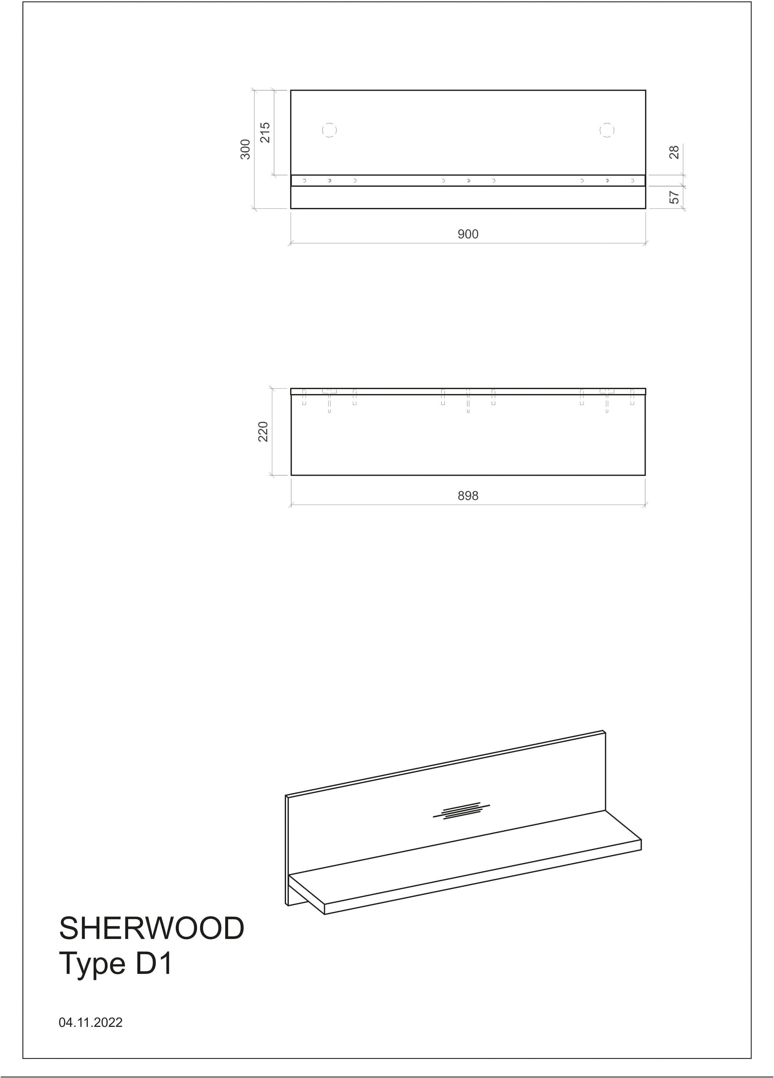 Meuble de cuisine Home Affaires Sherwood, 264 cm de large, avec niche pour four, sans électroménager