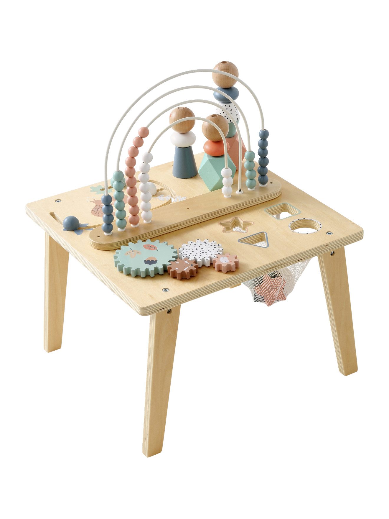 vertbaudet Lernspielzeug Kinder Spieltisch REGENBOGEN, Holz FSC®