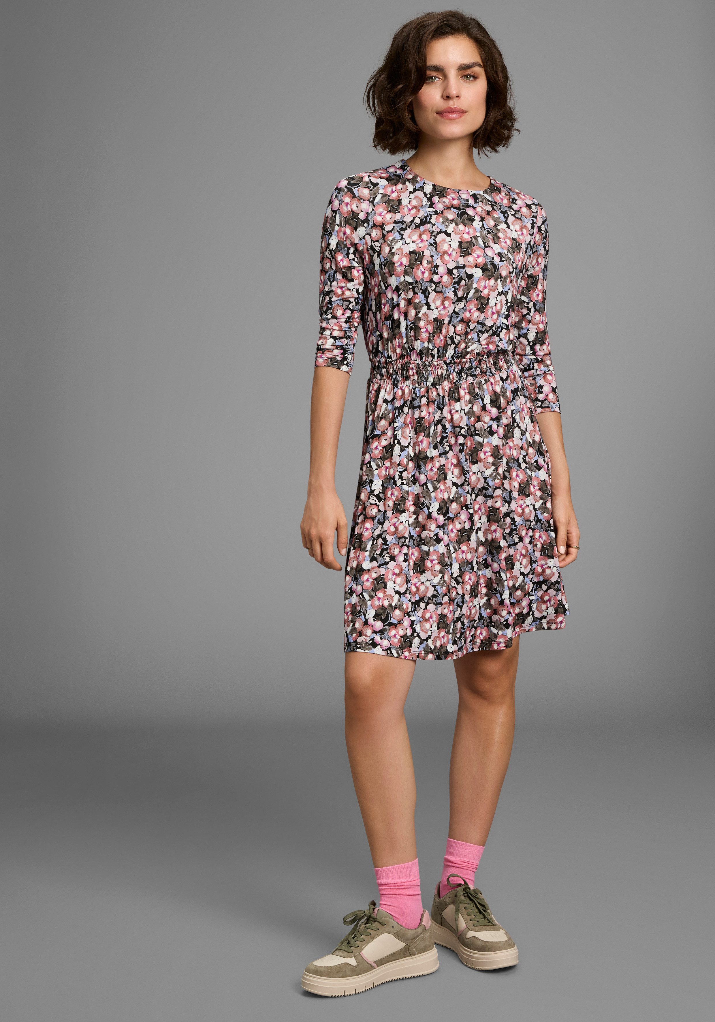 Laura Scott Jerseykleid sportlich-feminin mit floralem Allovermuster