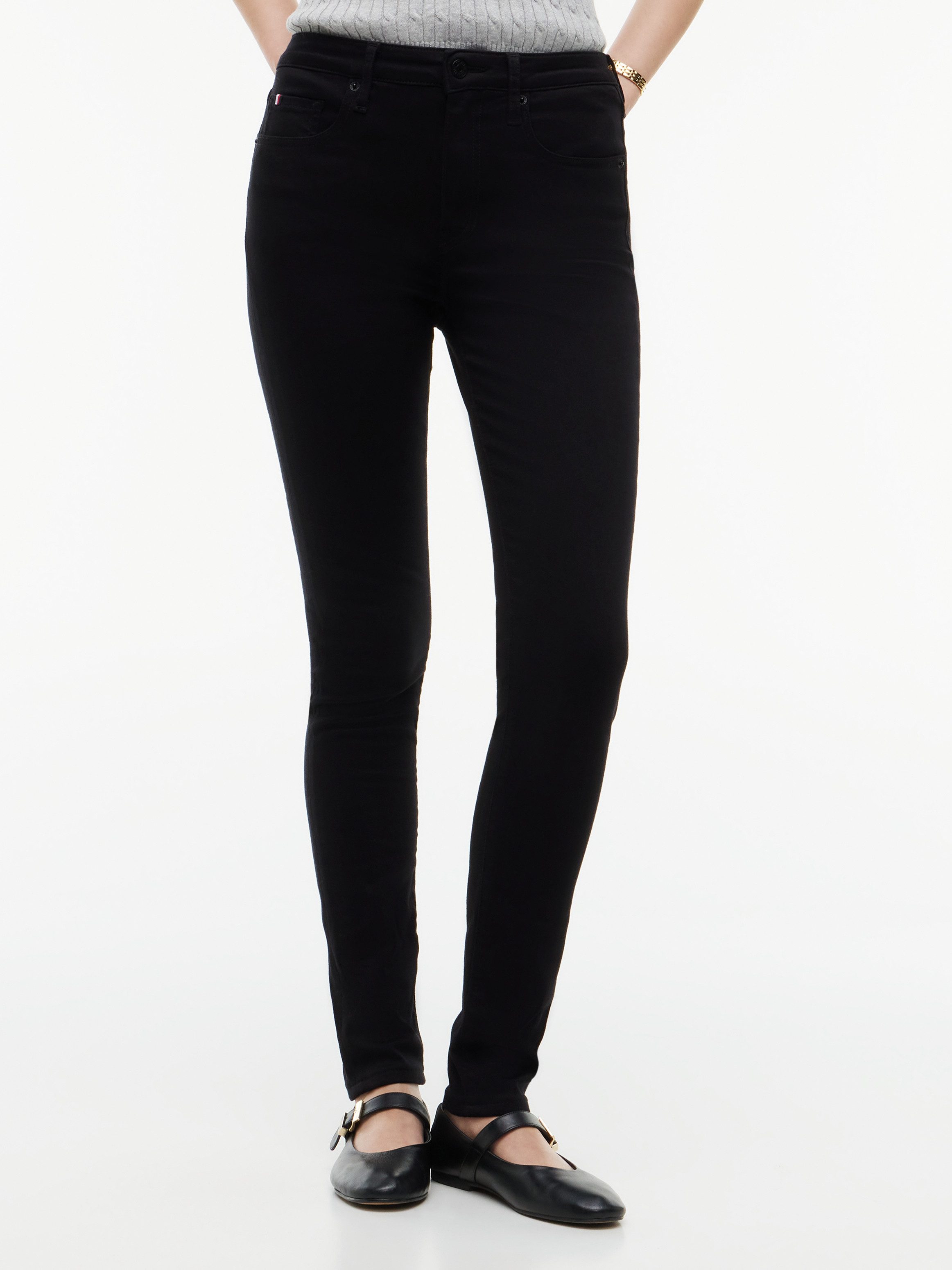 Tommy Hilfiger Skinny-fit-Jeans COMO MID RISE SKINNY STAY BLACK Baumwollmischung, regular waist
