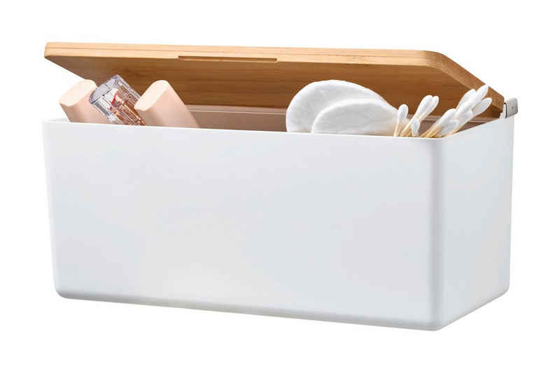 tesa Badorganizer BABOO Bad-Aufbewahrungsbox mittel (Set, 1 St), Badezimmer Aufbewahrungslösung, Badregal zur Wandmontage ohne Bohren