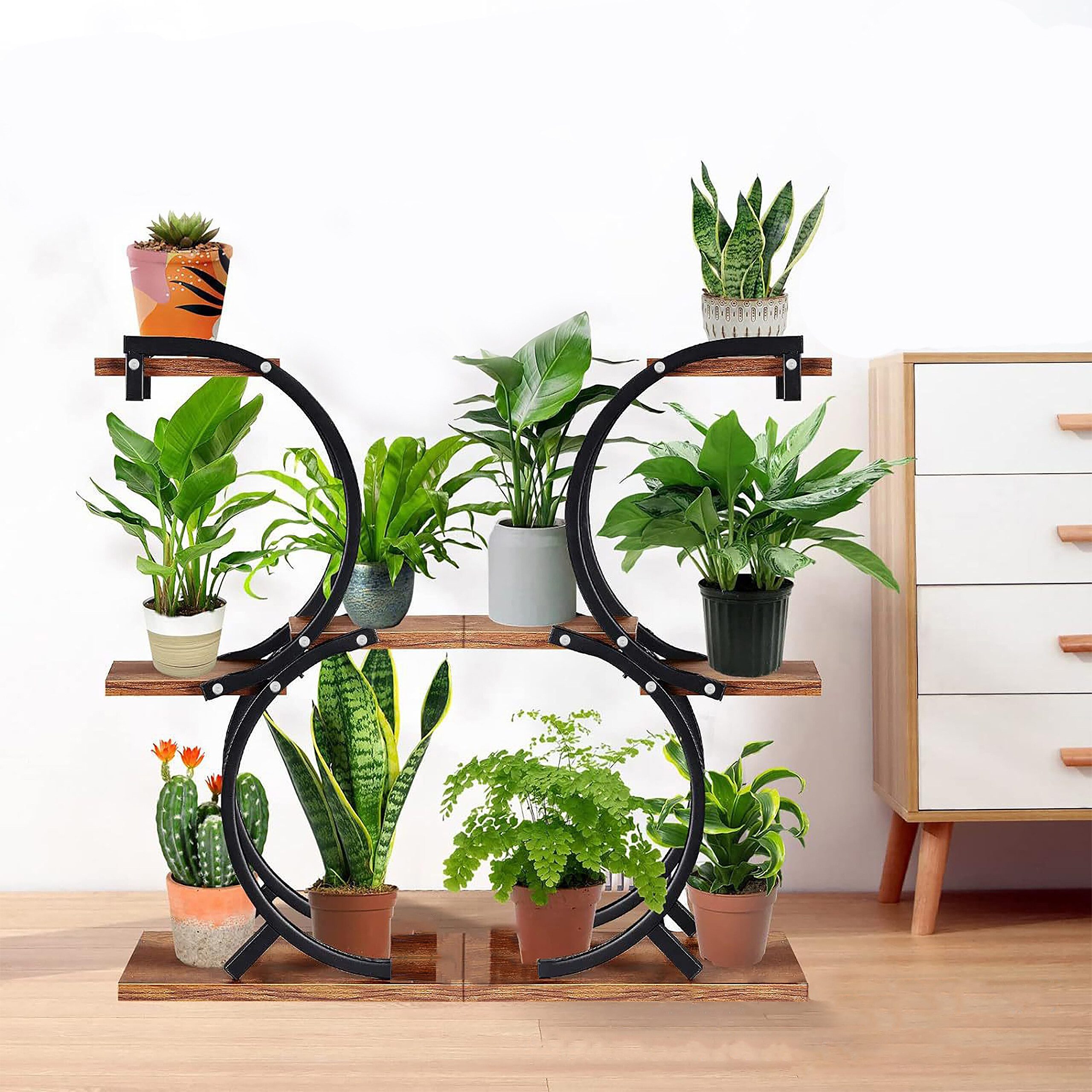 relaxdays Blumenständer Pflanzenständer Industrial Design